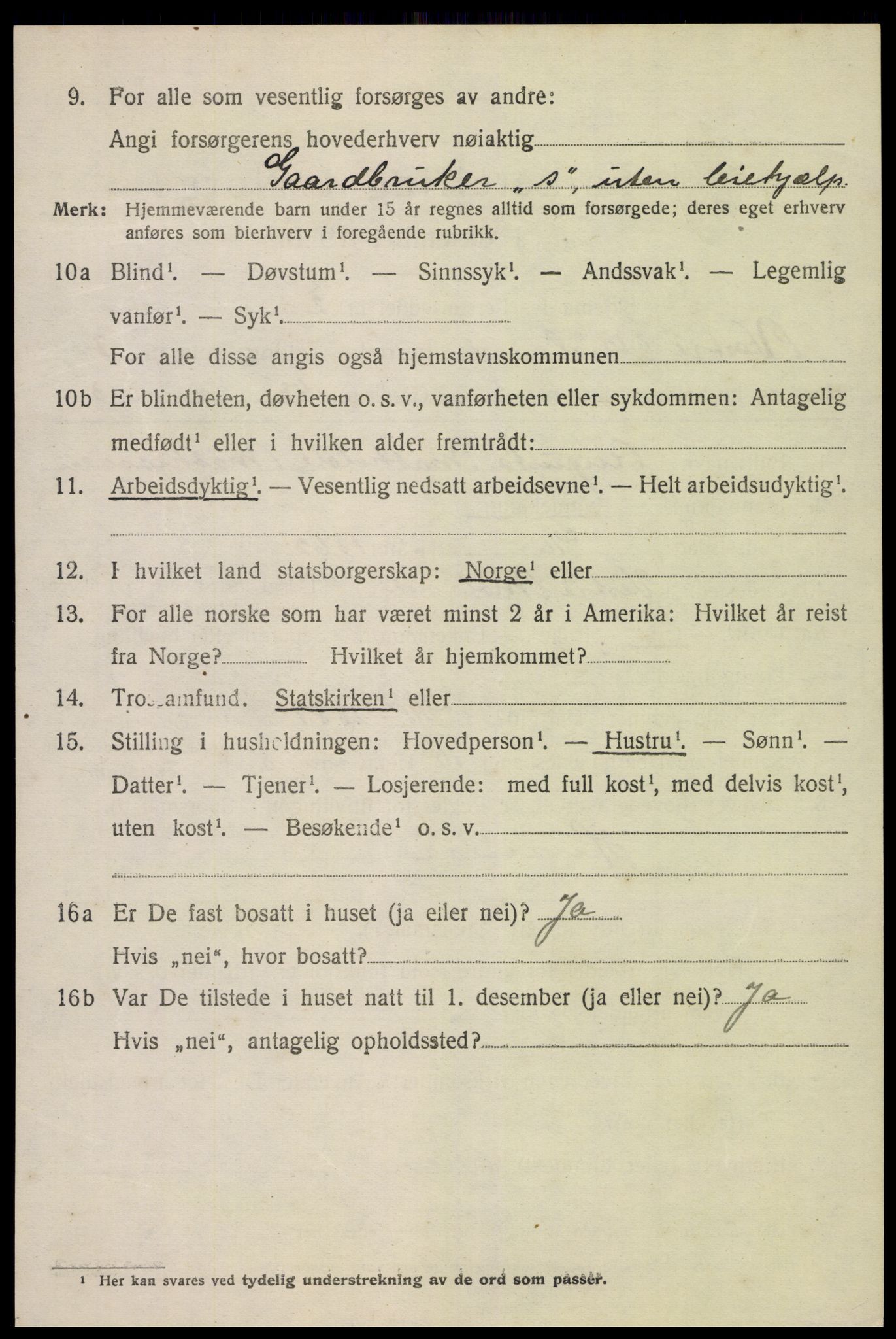 SAK, 1920 census for Vestre Moland, 1920, p. 4838