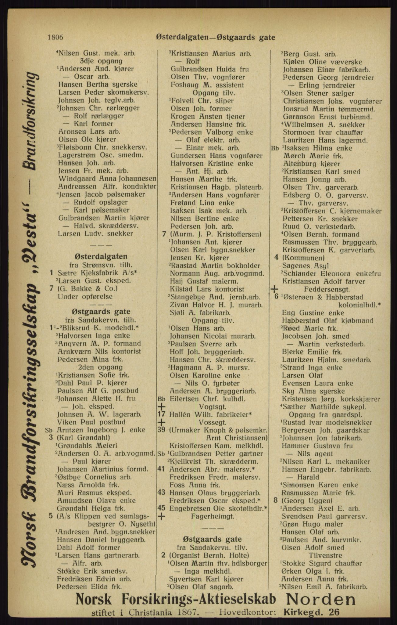 Kristiania/Oslo adressebok, PUBL/-, 1916, p. 1806