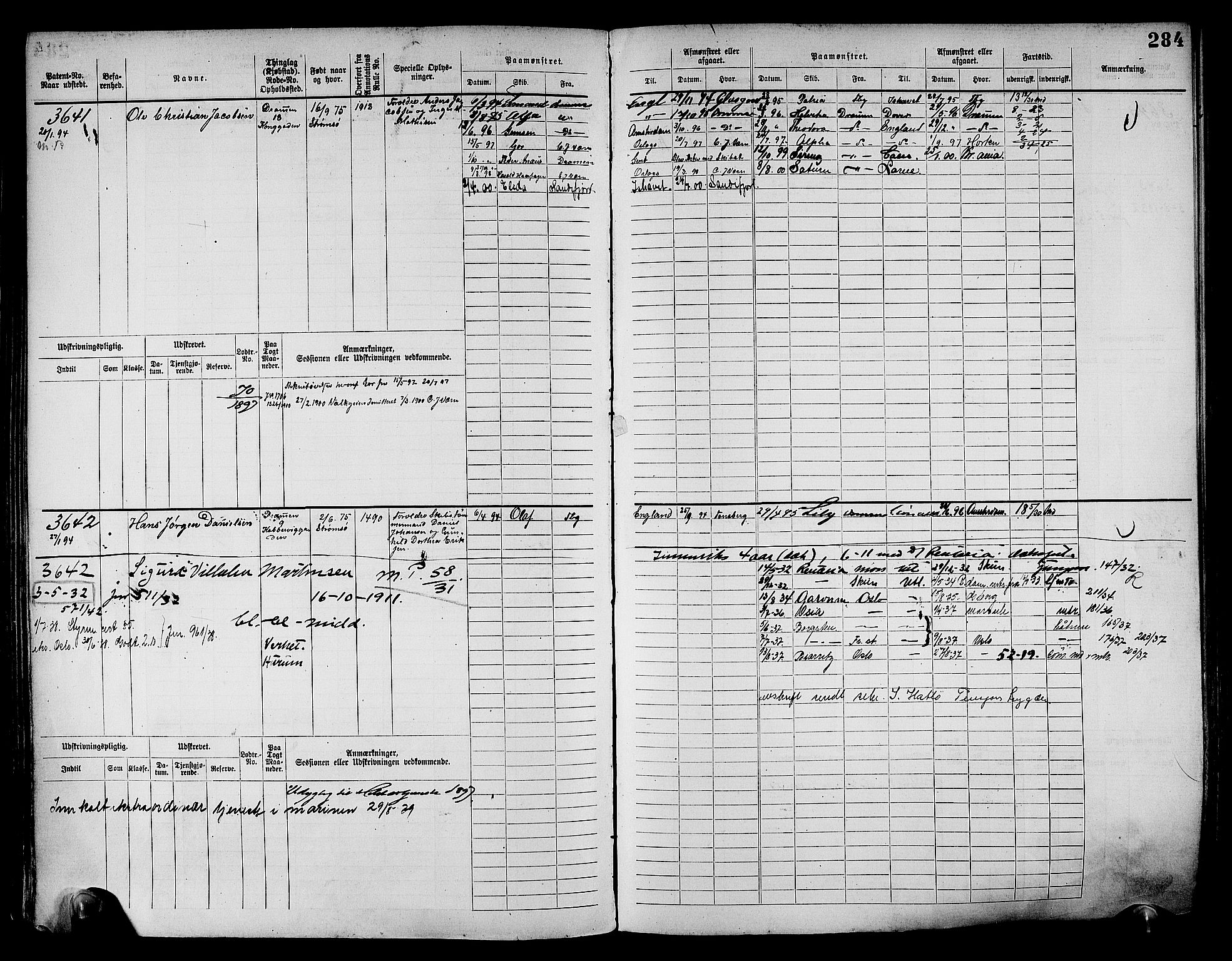 Drammen innrulleringsdistrikt, AV/SAKO-A-781/F/Fc/L0004: Hovedrulle, 1885, p. 290