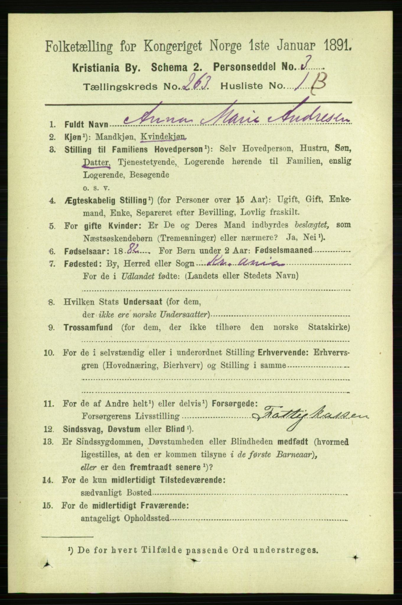 RA, 1891 census for 0301 Kristiania, 1891, p. 159753