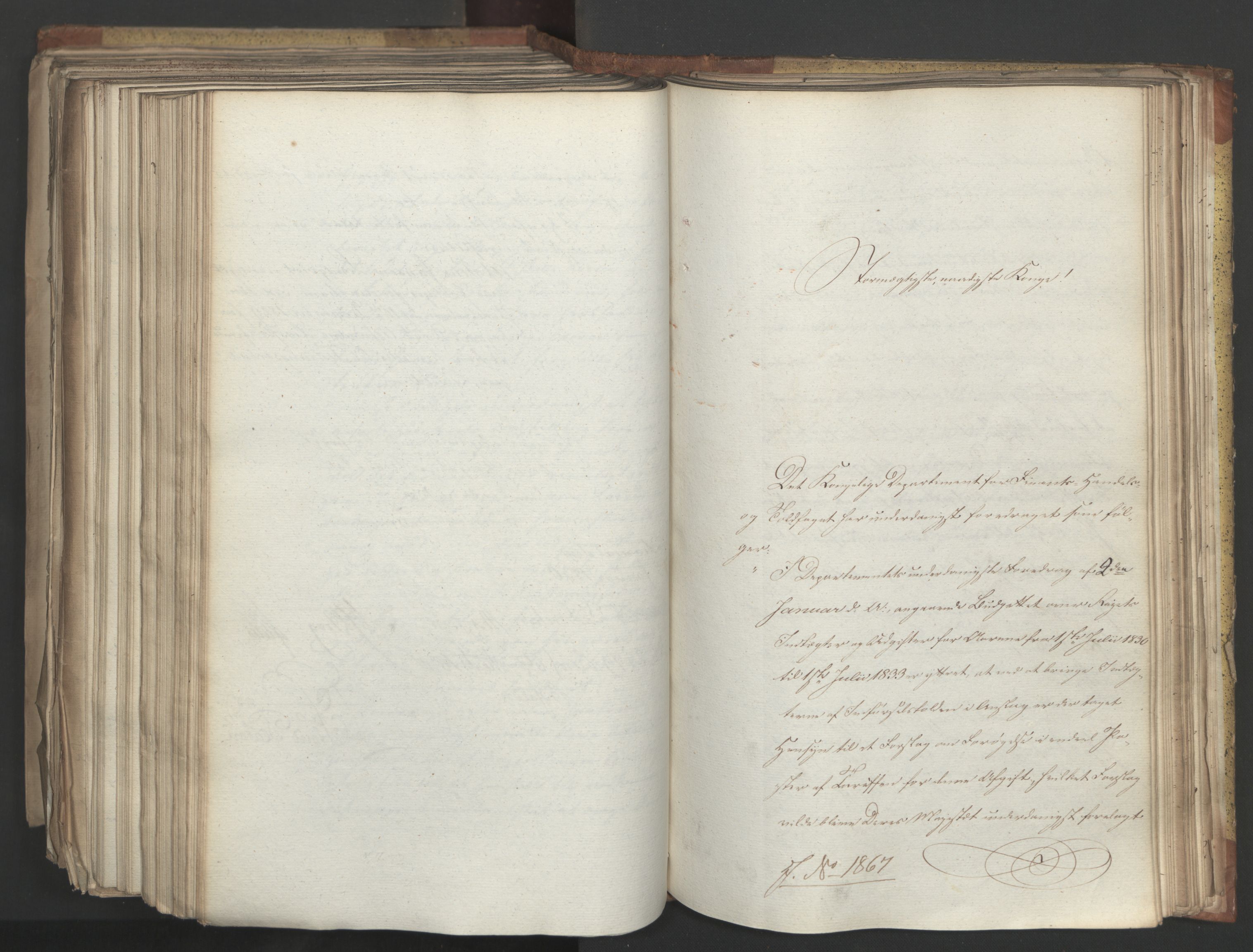 Statsrådsavdelingen i Stockholm, AV/RA-S-1003/D/Da/L0063: Regjeringsinnstillinger nr. 1788-1889, 1830, p. 528