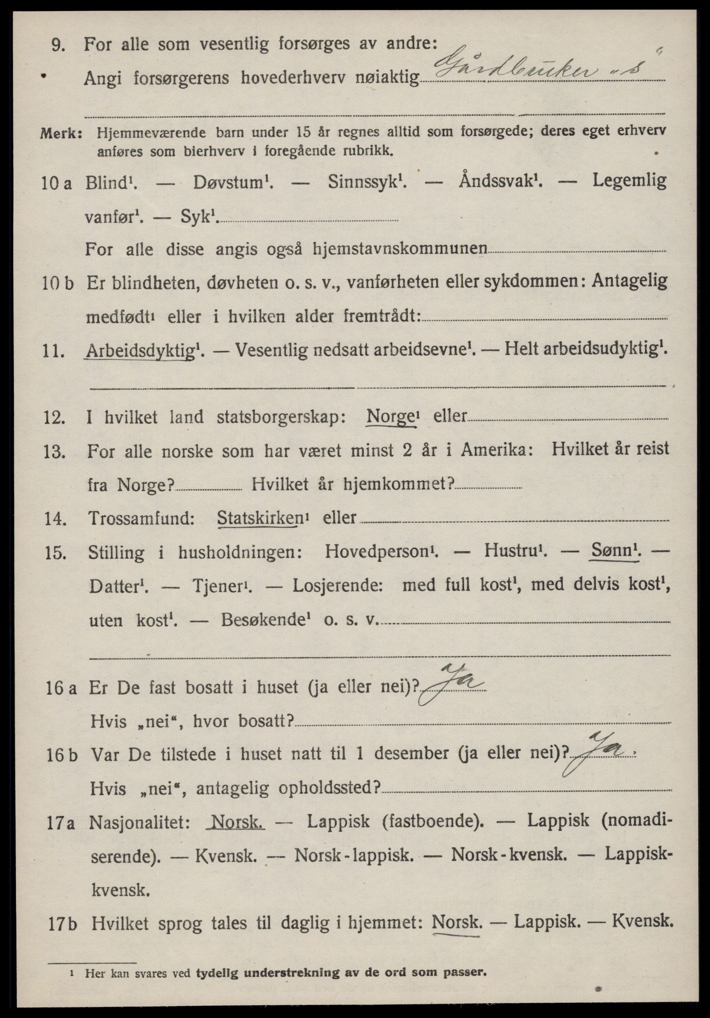 SAT, 1920 census for Oppdal, 1920, p. 5298