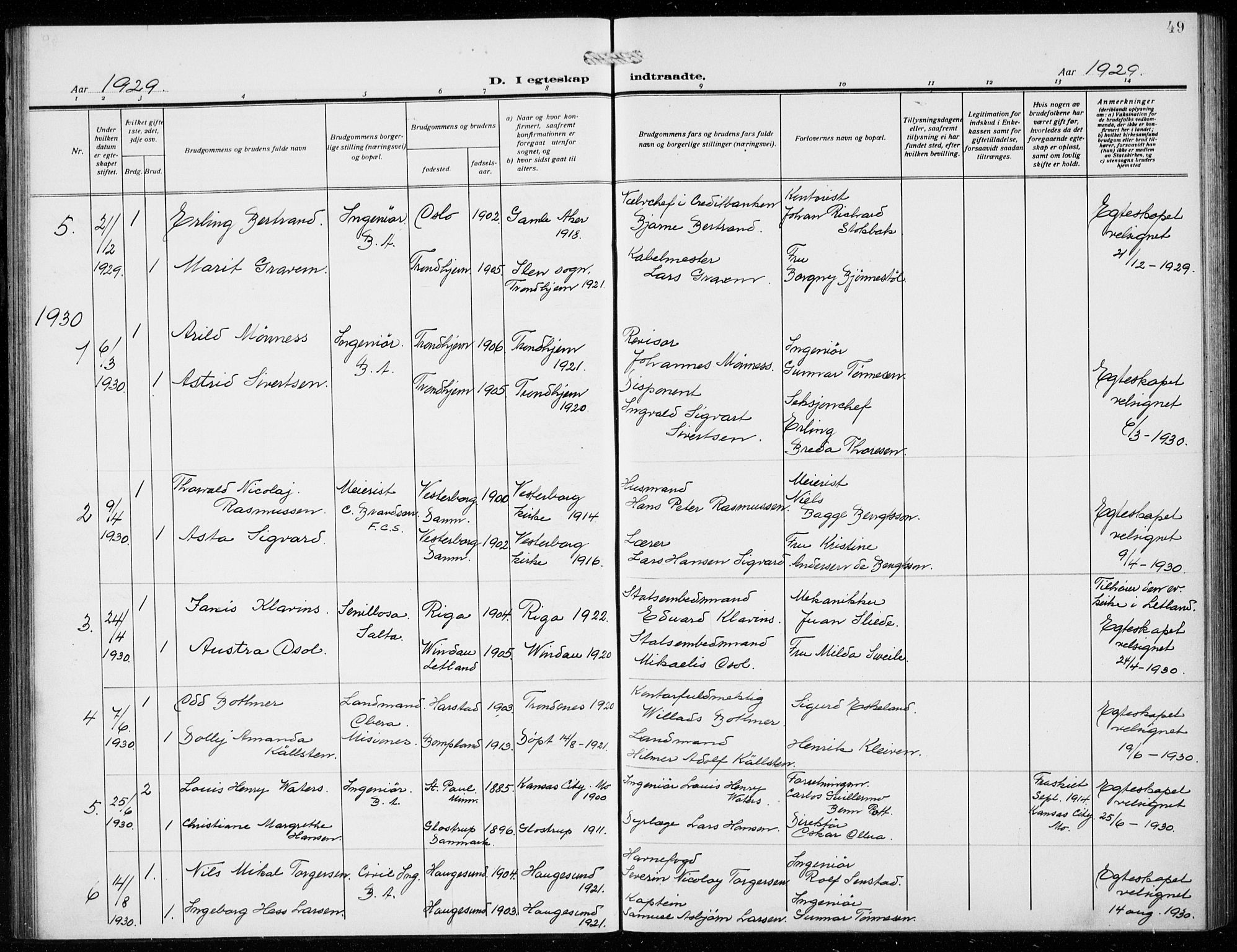 Den norske sjømannsmisjon i utlandet/Syd-Amerika (Buenos Aires m.fl.), AV/SAB-SAB/PA-0118/H/Ha/L0003: Parish register (official) no. A 3, 1920-1938, p. 49