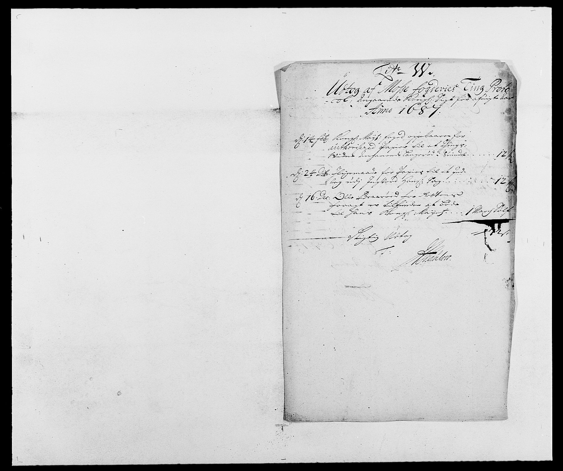 Rentekammeret inntil 1814, Reviderte regnskaper, Fogderegnskap, AV/RA-EA-4092/R02/L0105: Fogderegnskap Moss og Verne kloster, 1685-1687, p. 318