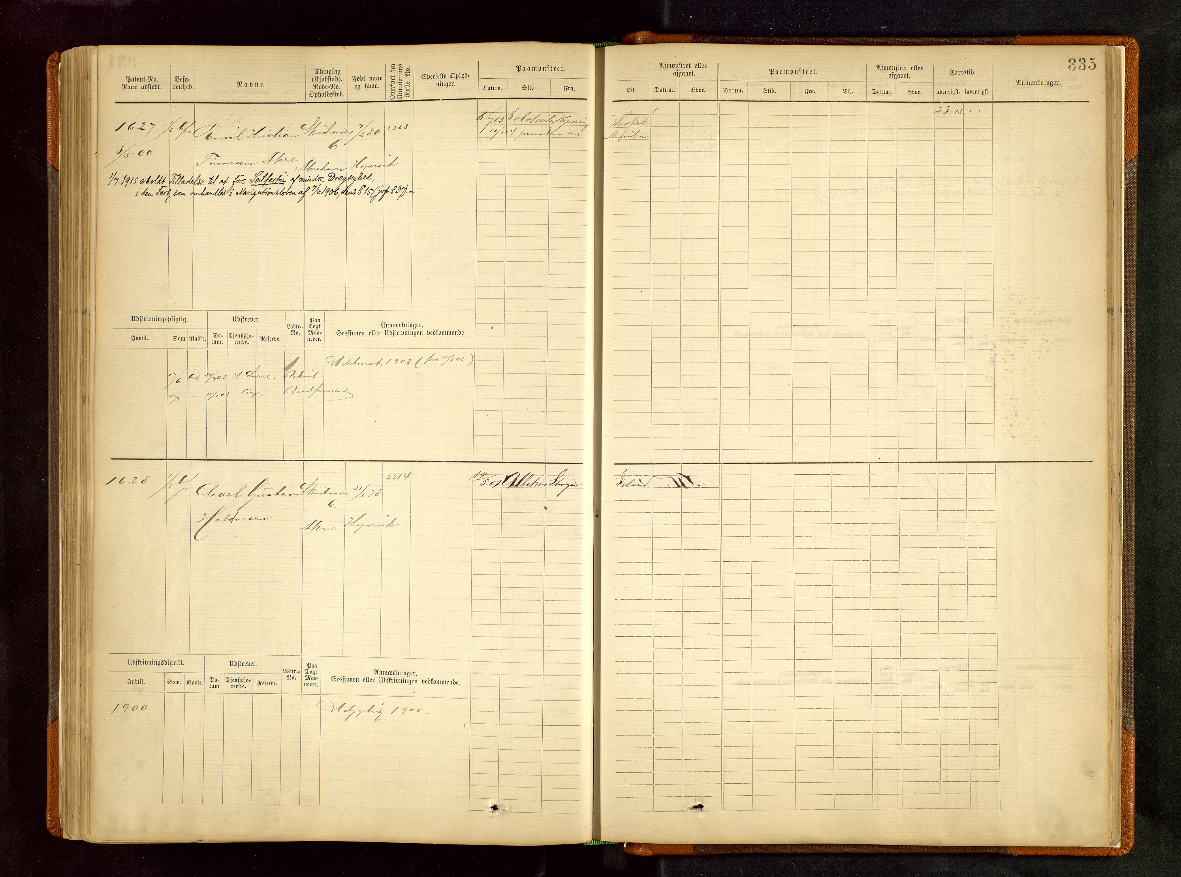 Haugesund sjømannskontor, AV/SAST-A-102007/F/Fb/Fbb/L0002: Sjøfartsrulle Skudenes kretsnr. 959-2439, 1860-1948, p. 335