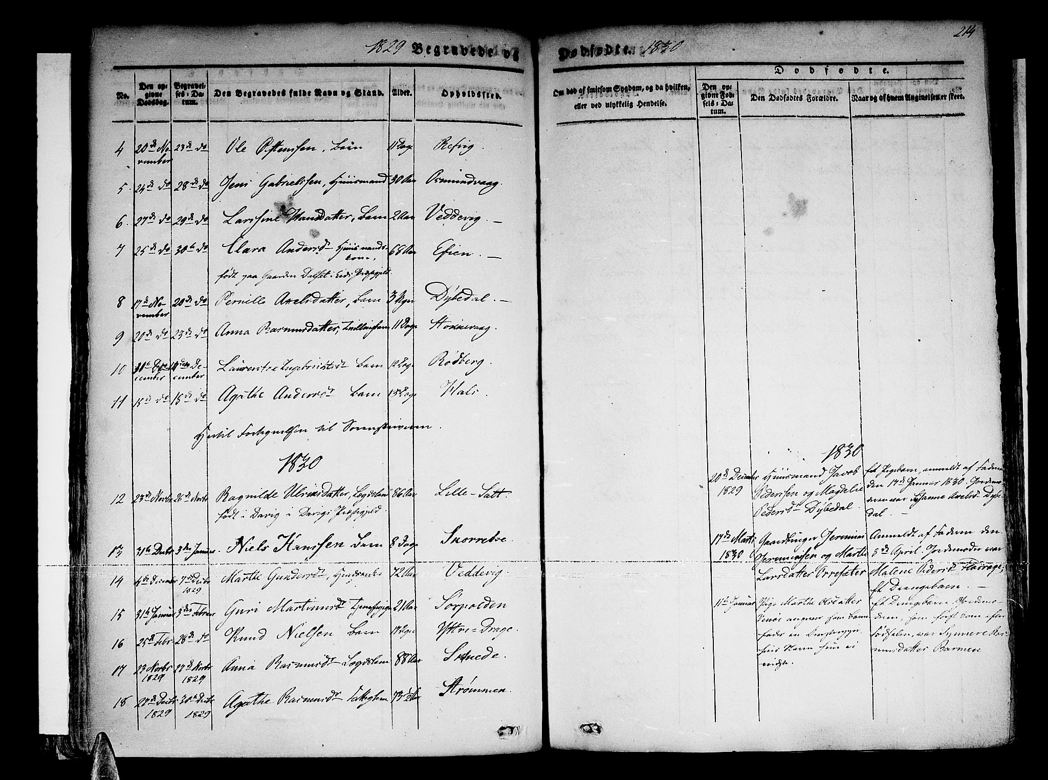 Selje sokneprestembete, AV/SAB-A-99938/H/Ha/Haa/Haaa: Parish register (official) no. A 9, 1829-1844, p. 214