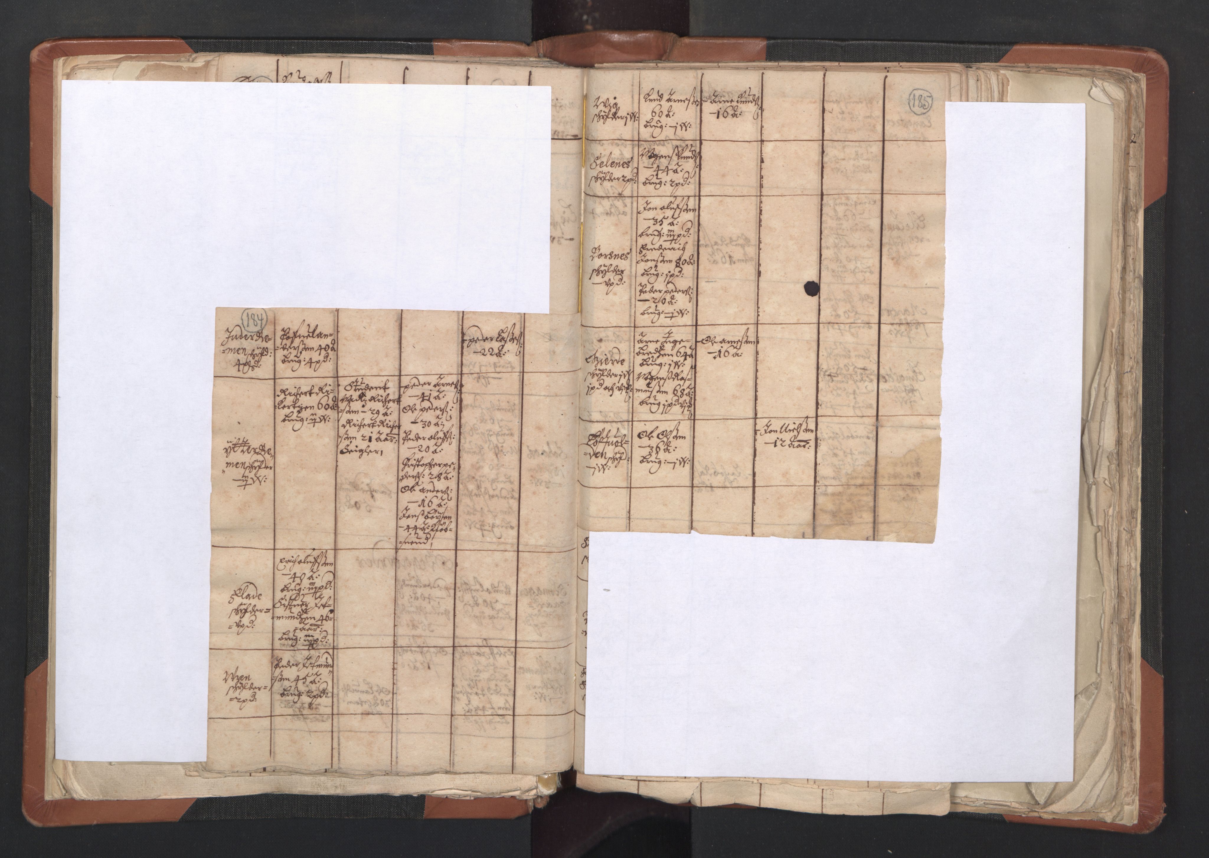 RA, Vicar's Census 1664-1666, no. 27: Romsdal deanery, 1664-1666, p. 184-185