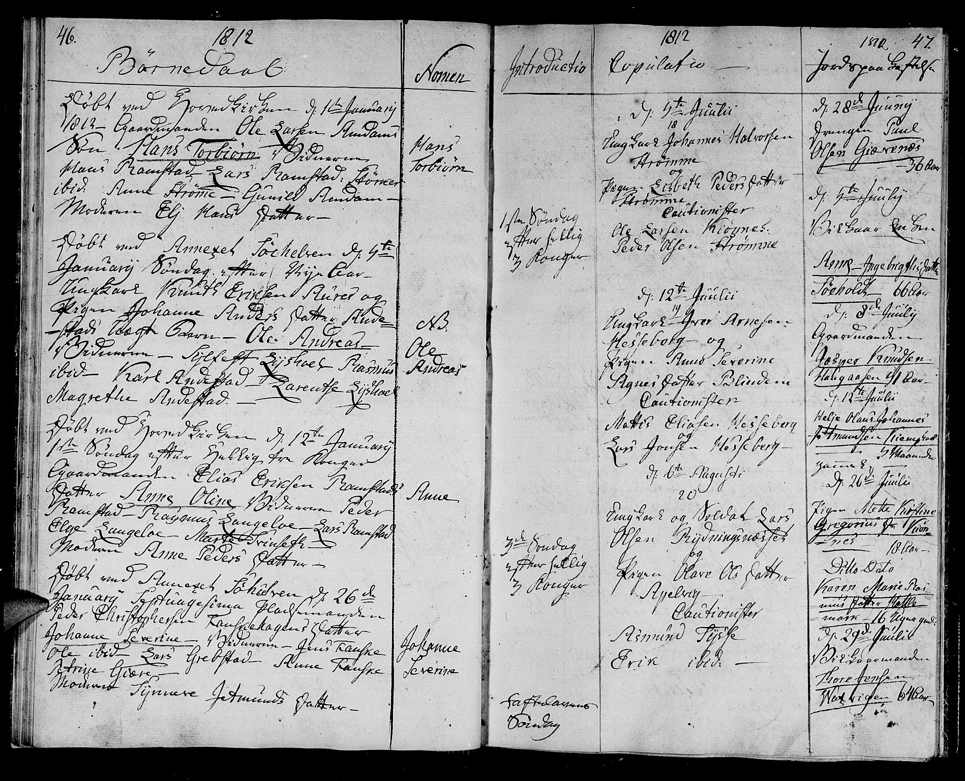 Ministerialprotokoller, klokkerbøker og fødselsregistre - Møre og Romsdal, SAT/A-1454/522/L0309: Parish register (official) no. 522A04, 1810-1816, p. 46-47