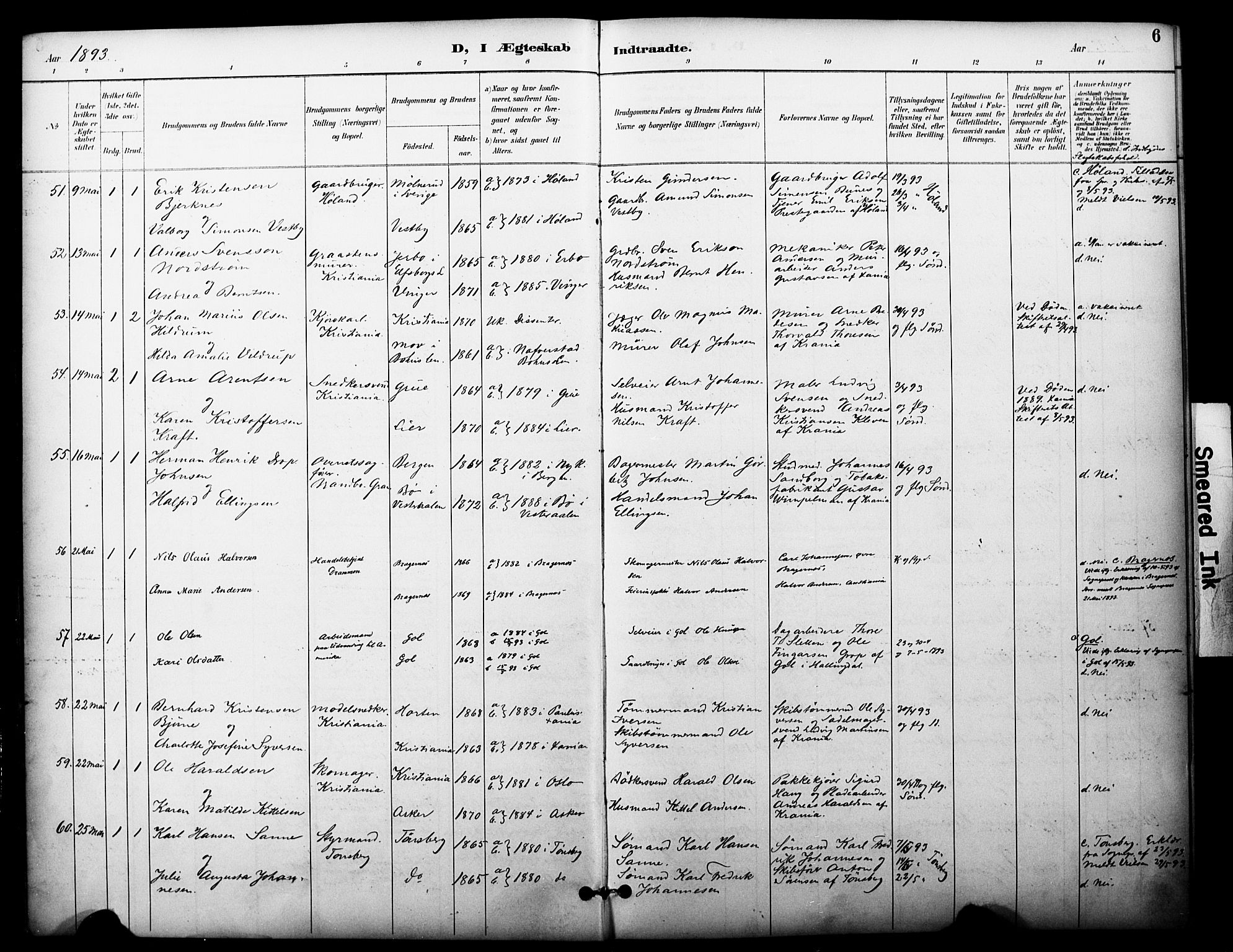 Johannes prestekontor Kirkebøker, AV/SAO-A-10852/F/Fa/L0006: Parish register (official) no. 6, 1893-1906, p. 6