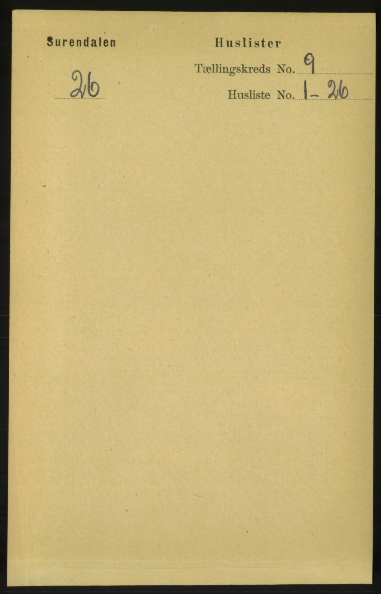RA, 1891 census for 1566 Surnadal, 1891, p. 2315