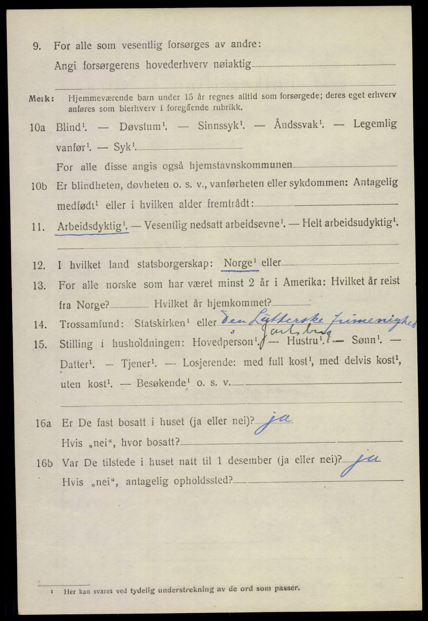 SAKO, 1920 census for Andebu, 1920, p. 2807