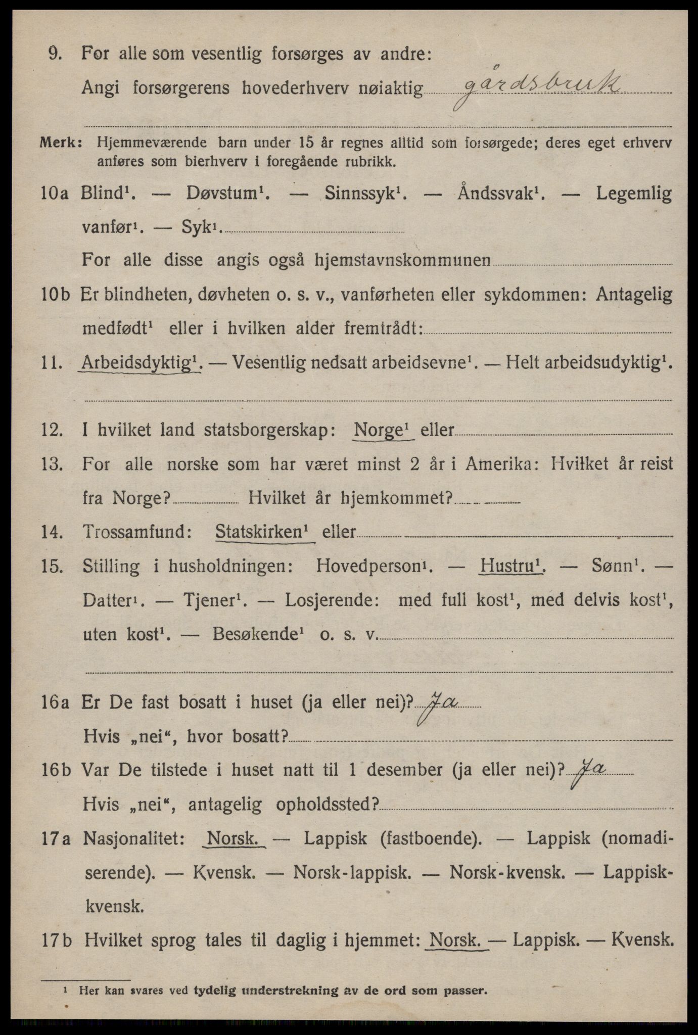 SAT, 1920 census for Røros, 1920, p. 10265