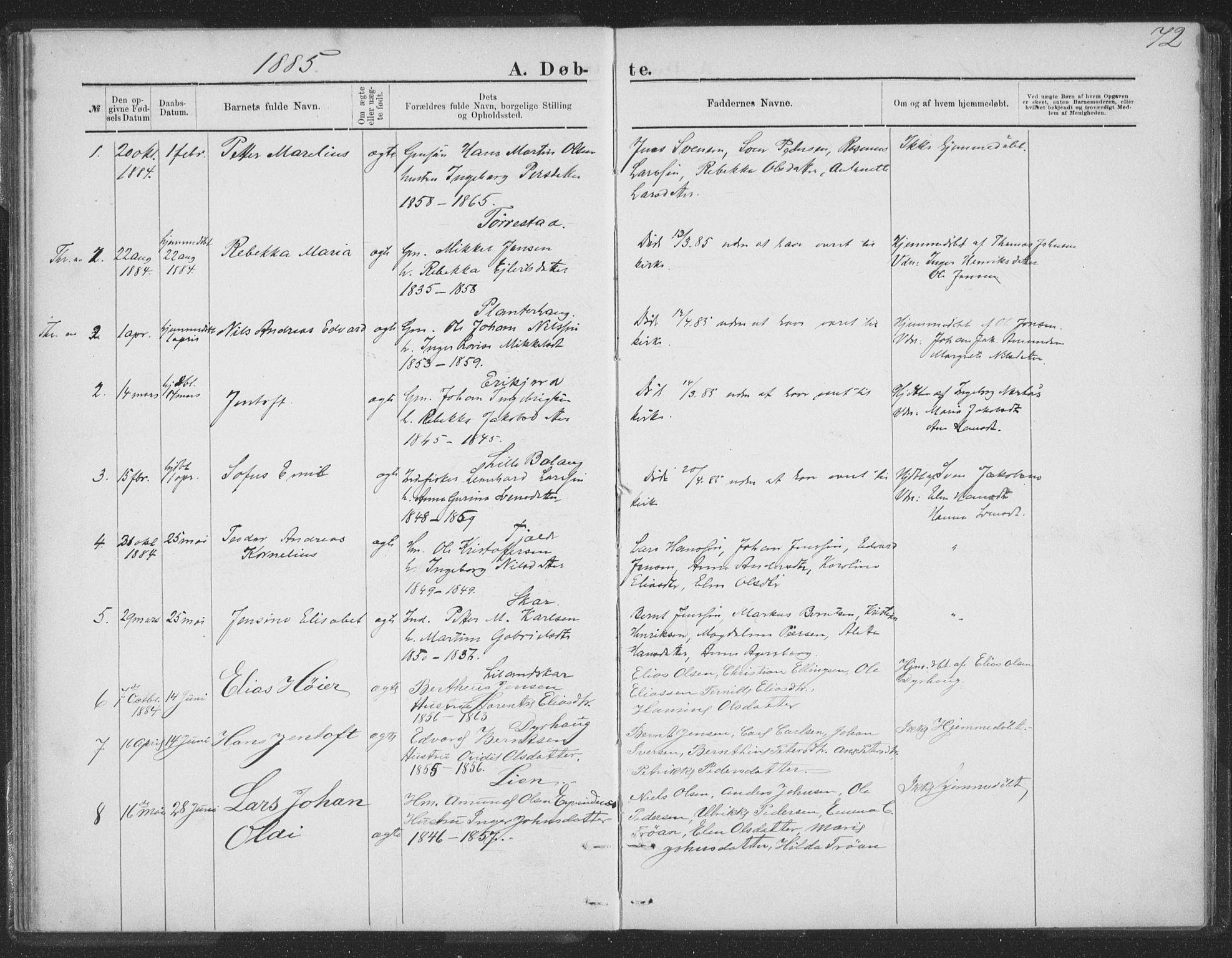 Ministerialprotokoller, klokkerbøker og fødselsregistre - Nordland, SAT/A-1459/863/L0913: Parish register (copy) no. 863C03, 1877-1885, p. 72