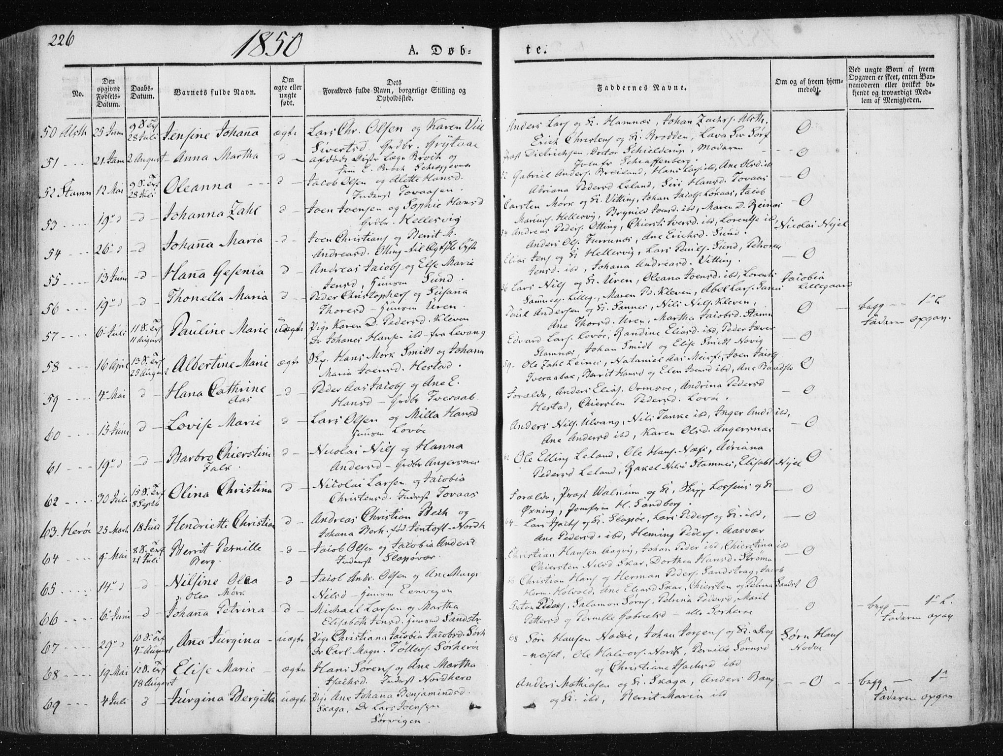Ministerialprotokoller, klokkerbøker og fødselsregistre - Nordland, SAT/A-1459/830/L0446: Parish register (official) no. 830A10, 1831-1865, p. 226