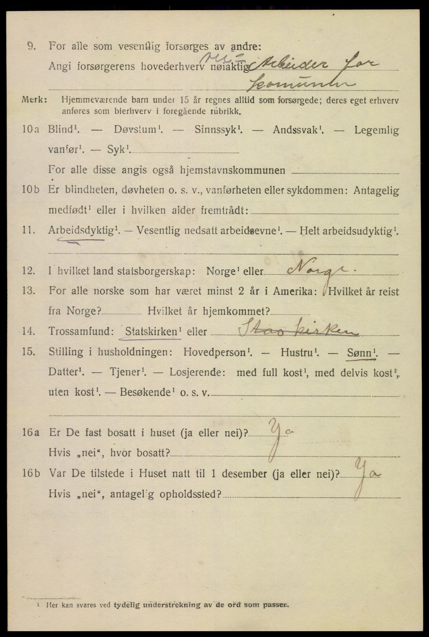 SAK, 1920 census for Kristiansand, 1920, p. 37954