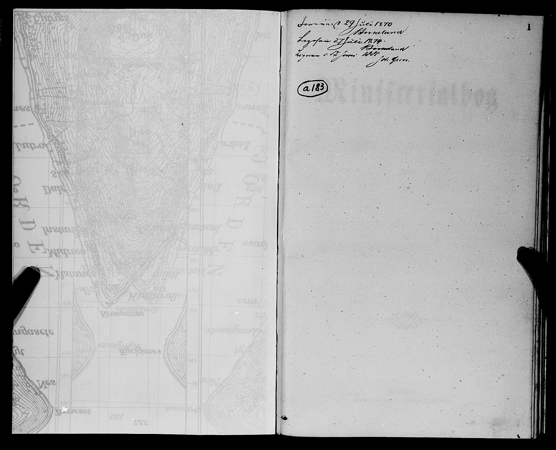 Askvoll sokneprestembete, SAB/A-79501/H/Haa/Haaa/L0014: Parish register (official) no. A 14, 1868-1878, p. 1