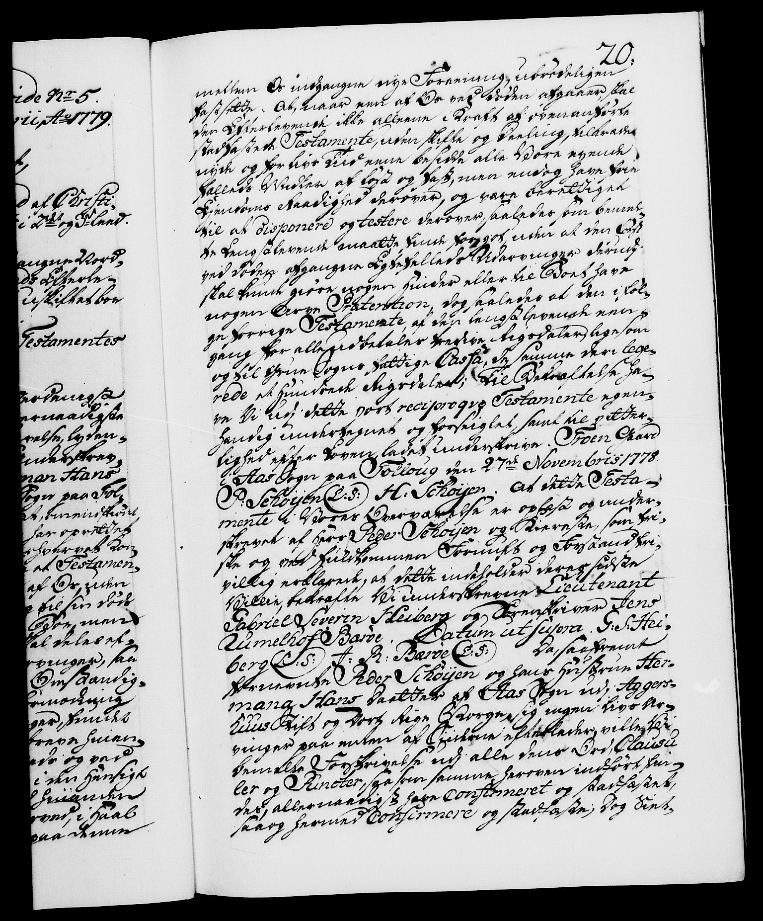 Danske Kanselli 1572-1799, RA/EA-3023/F/Fc/Fca/Fcaa/L0048: Norske registre, 1779-1781, p. 20a