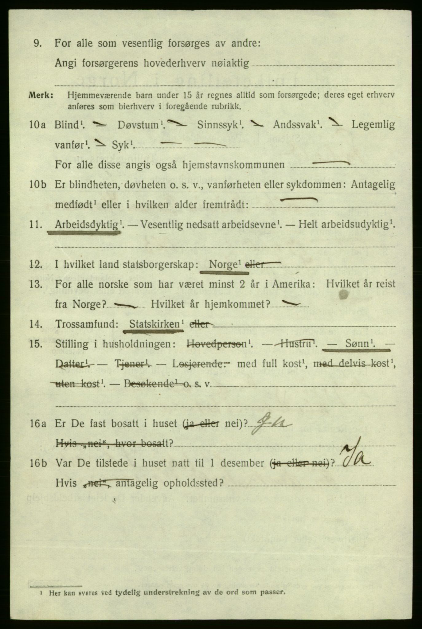 SAO, 1920 census for Fredrikshald, 1920, p. 8453