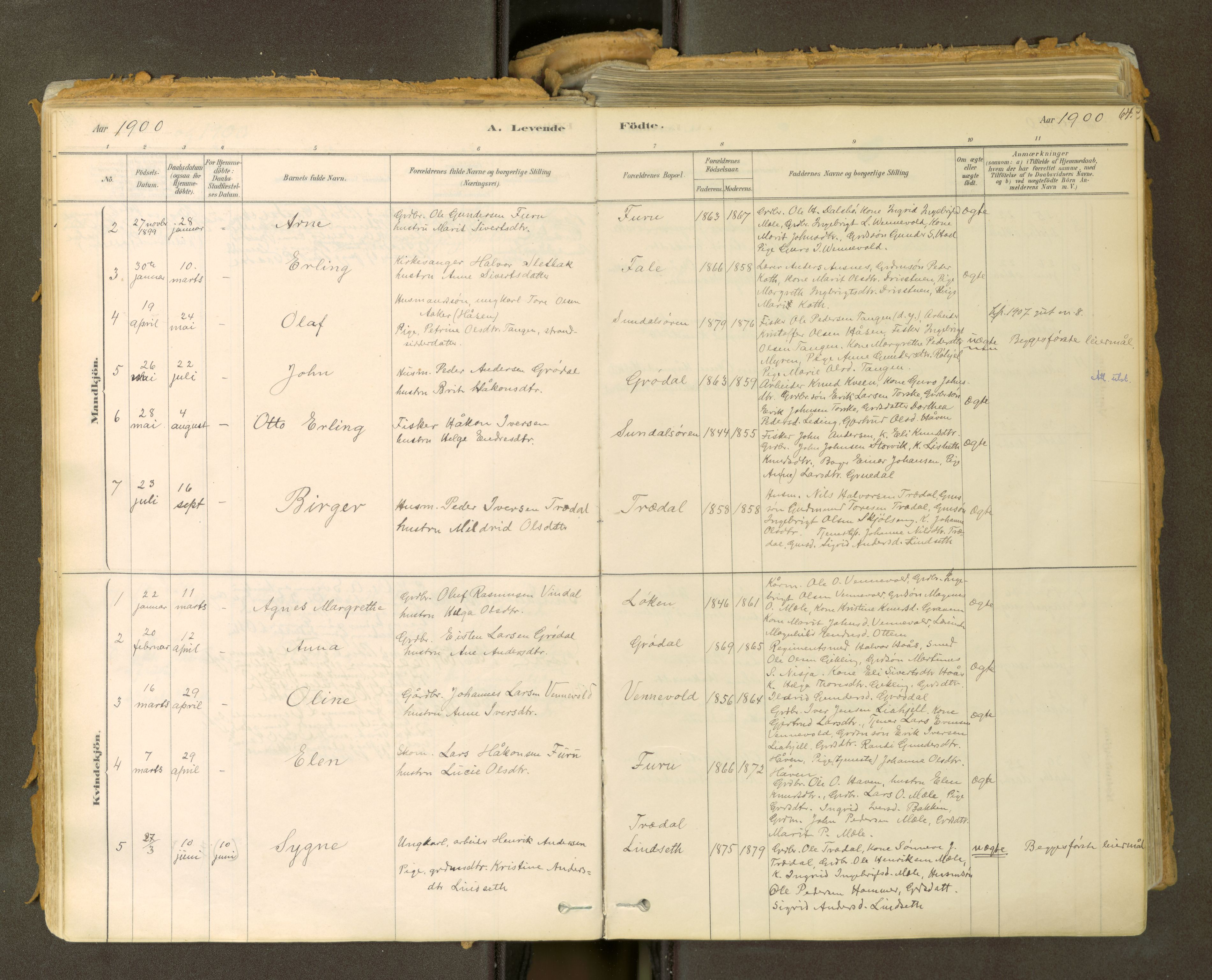 Sunndal sokneprestkontor, AV/SAT-A-1085/1/I/I1/I1a: Parish register (official) no. 2, 1877-1914, p. 64