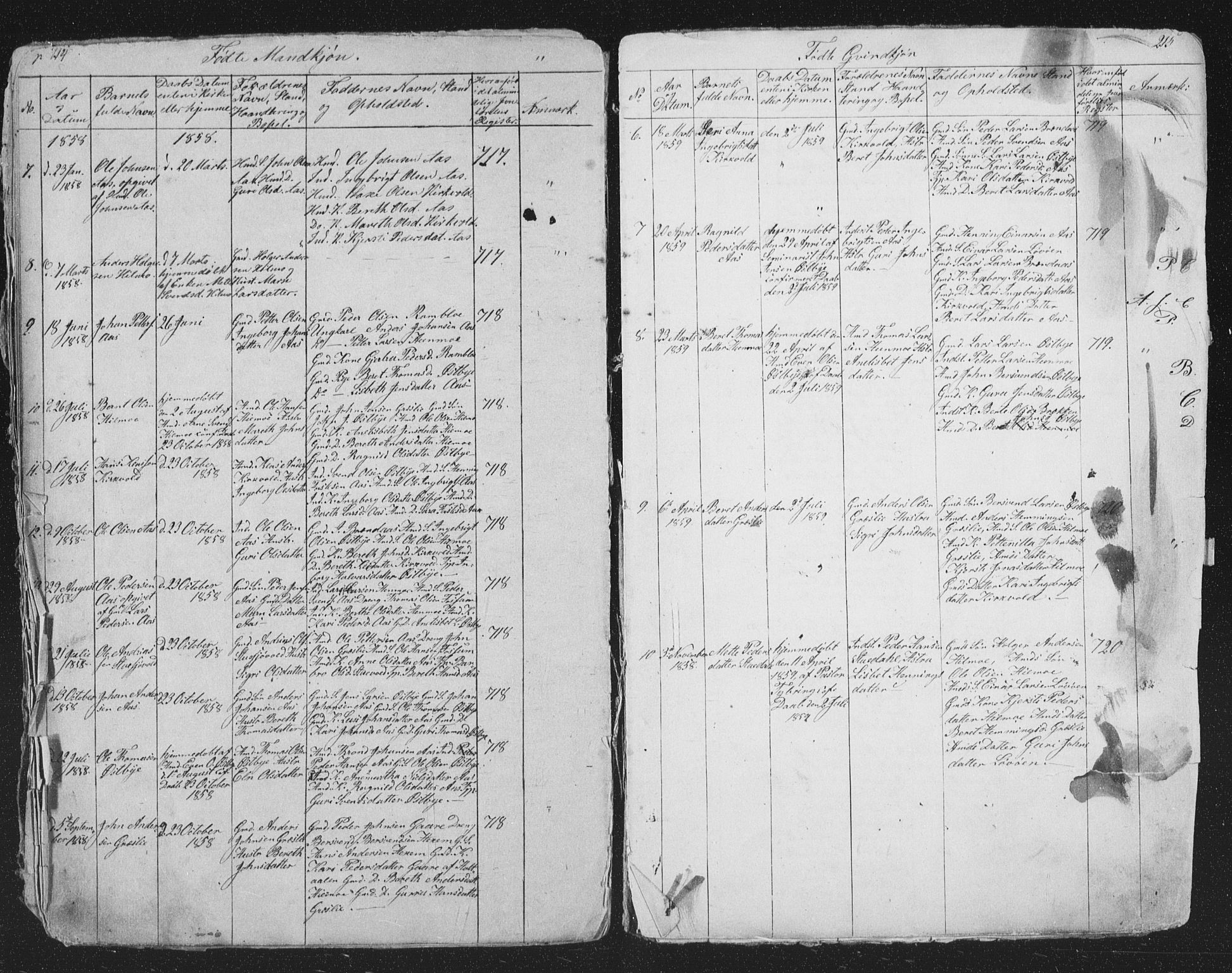 Ministerialprotokoller, klokkerbøker og fødselsregistre - Sør-Trøndelag, SAT/A-1456/698/L1165: Parish register (copy) no. 698C02, 1851-1861, p. 214-215