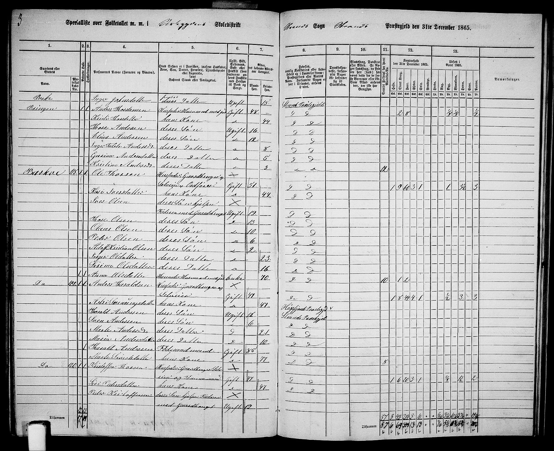 RA, 1865 census for Strand, 1865, p. 70