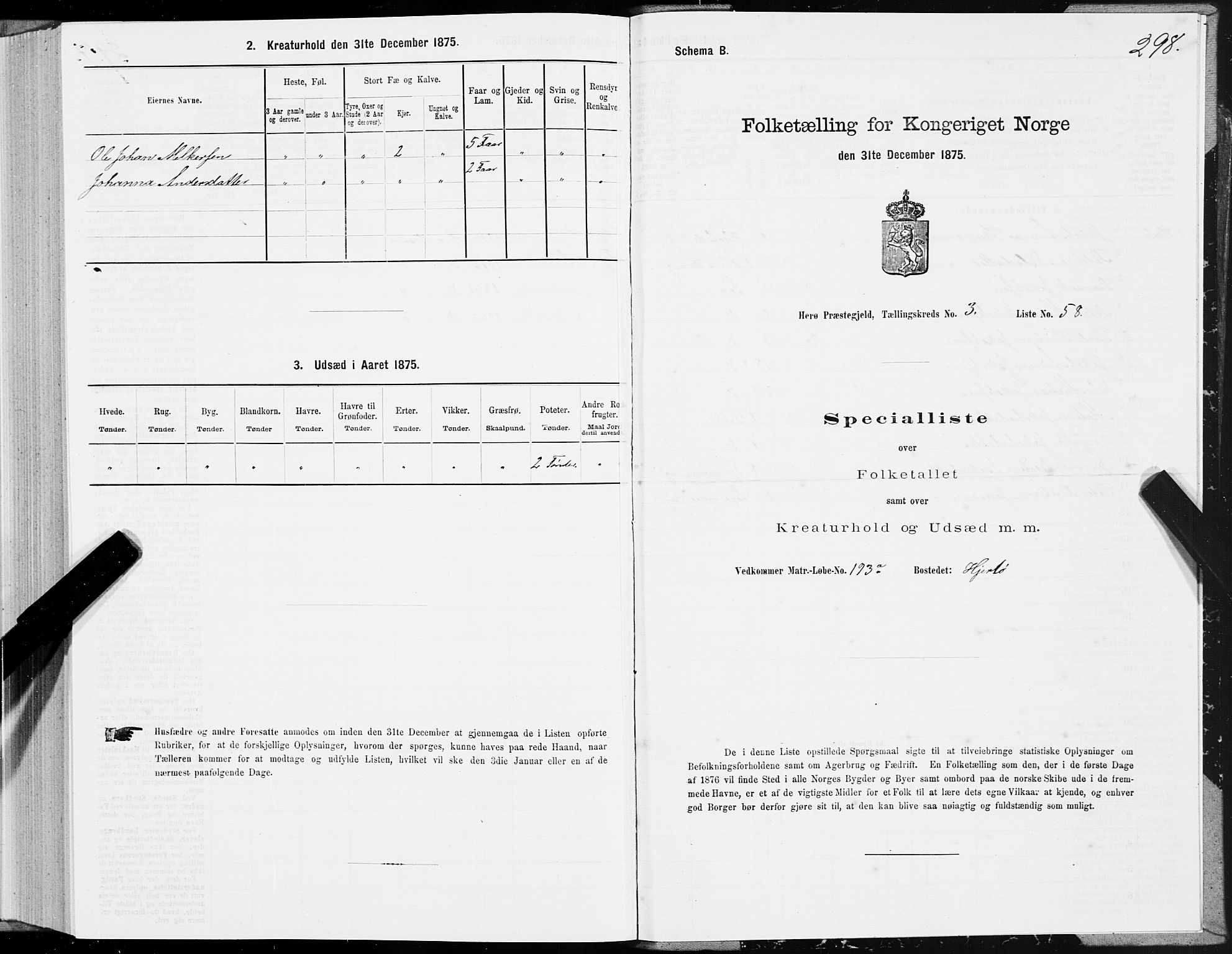 SAT, 1875 census for 1818P Herøy, 1875, p. 2298