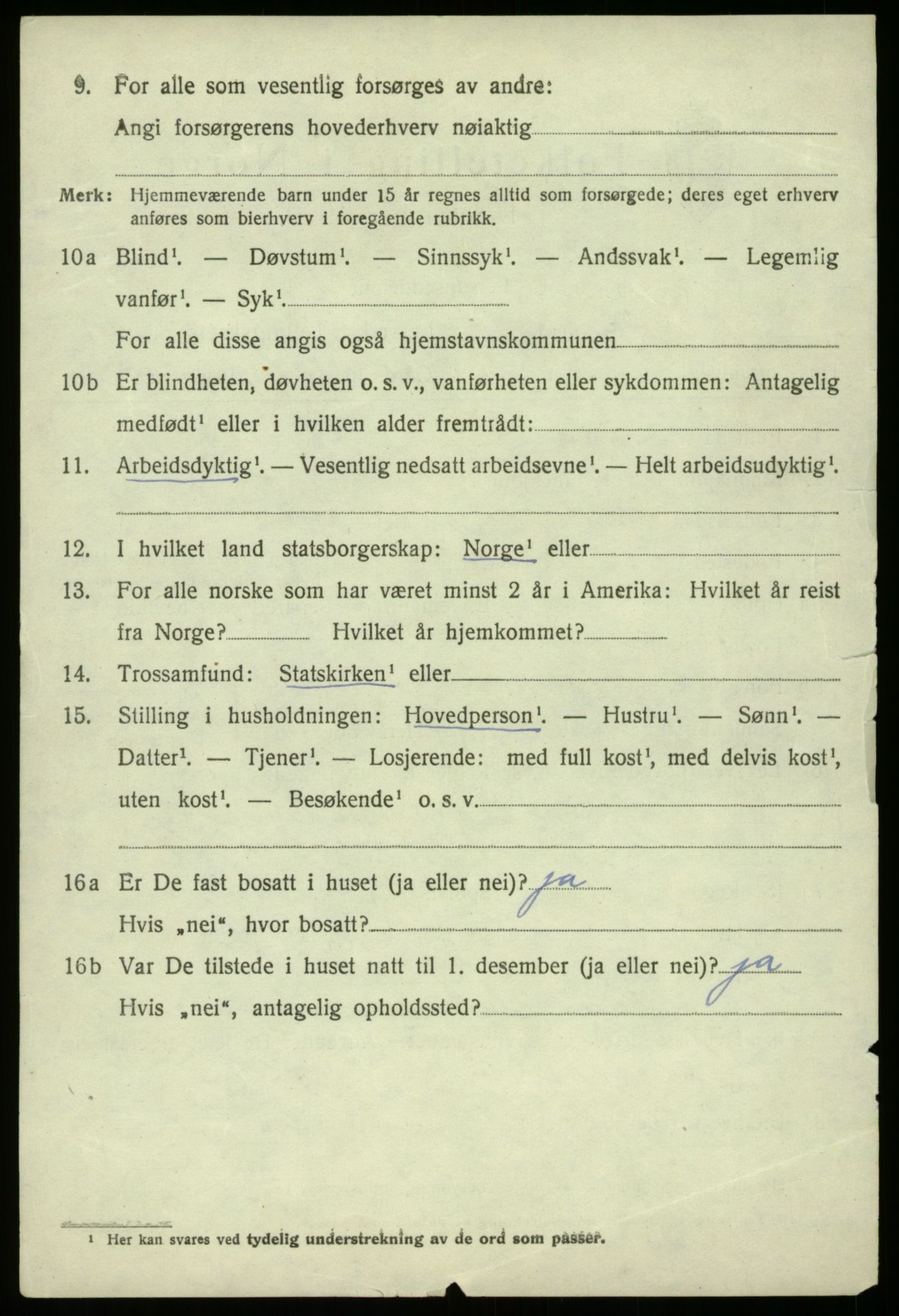 SAB, 1920 census for Haus, 1920, p. 12267