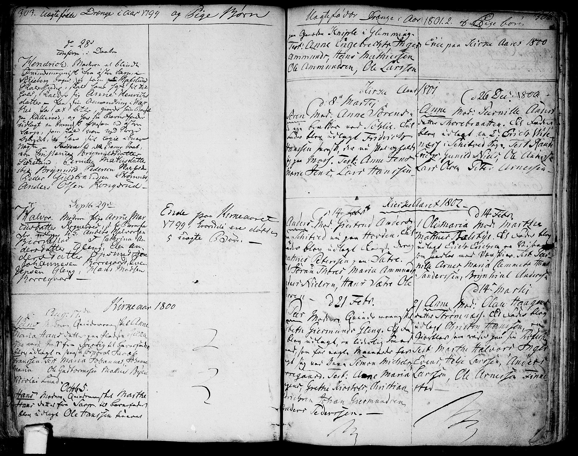 Tune prestekontor Kirkebøker, AV/SAO-A-2007/F/Fa/L0004: Parish register (official) no. 4, 1797-1815, p. 303-304