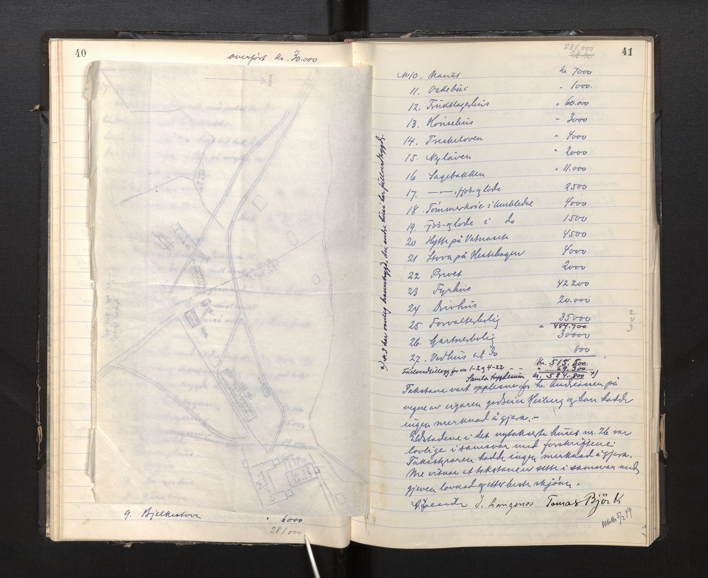 Lensmannen i Sogndal, AV/SAB-A-29901/0012/L0006: Branntakstprotokoll, 1948-1952, p. 40-41