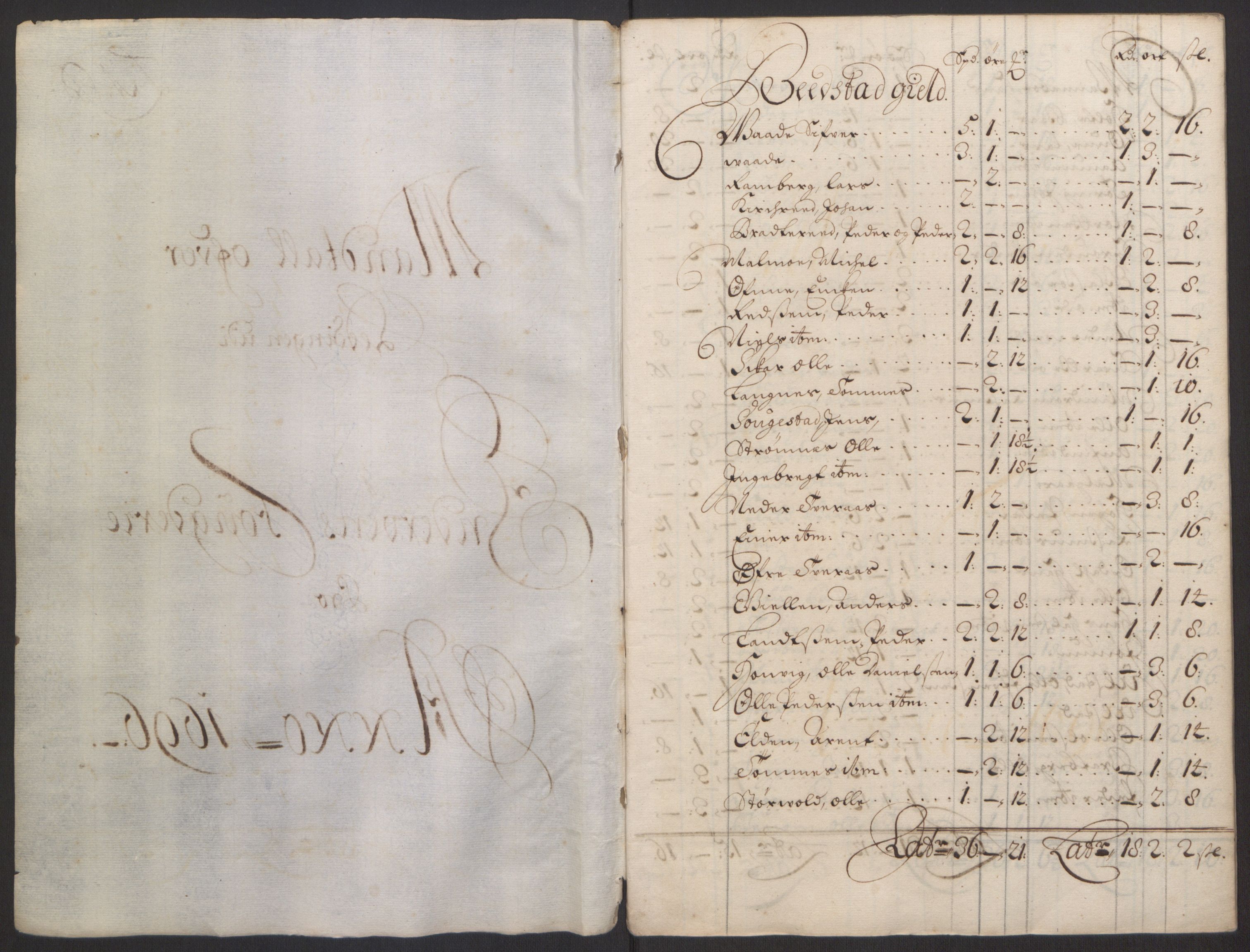 Rentekammeret inntil 1814, Reviderte regnskaper, Fogderegnskap, RA/EA-4092/R63/L4309: Fogderegnskap Inderøy, 1695-1697, p. 135