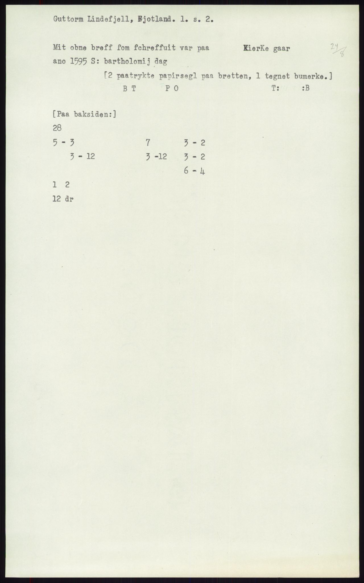 Samlinger til kildeutgivelse, Diplomavskriftsamlingen, AV/RA-EA-4053/H/Ha, p. 1964