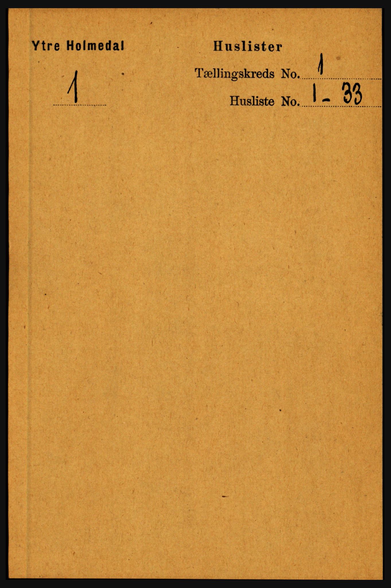 RA, 1891 census for 1429 Ytre Holmedal, 1891, p. 46