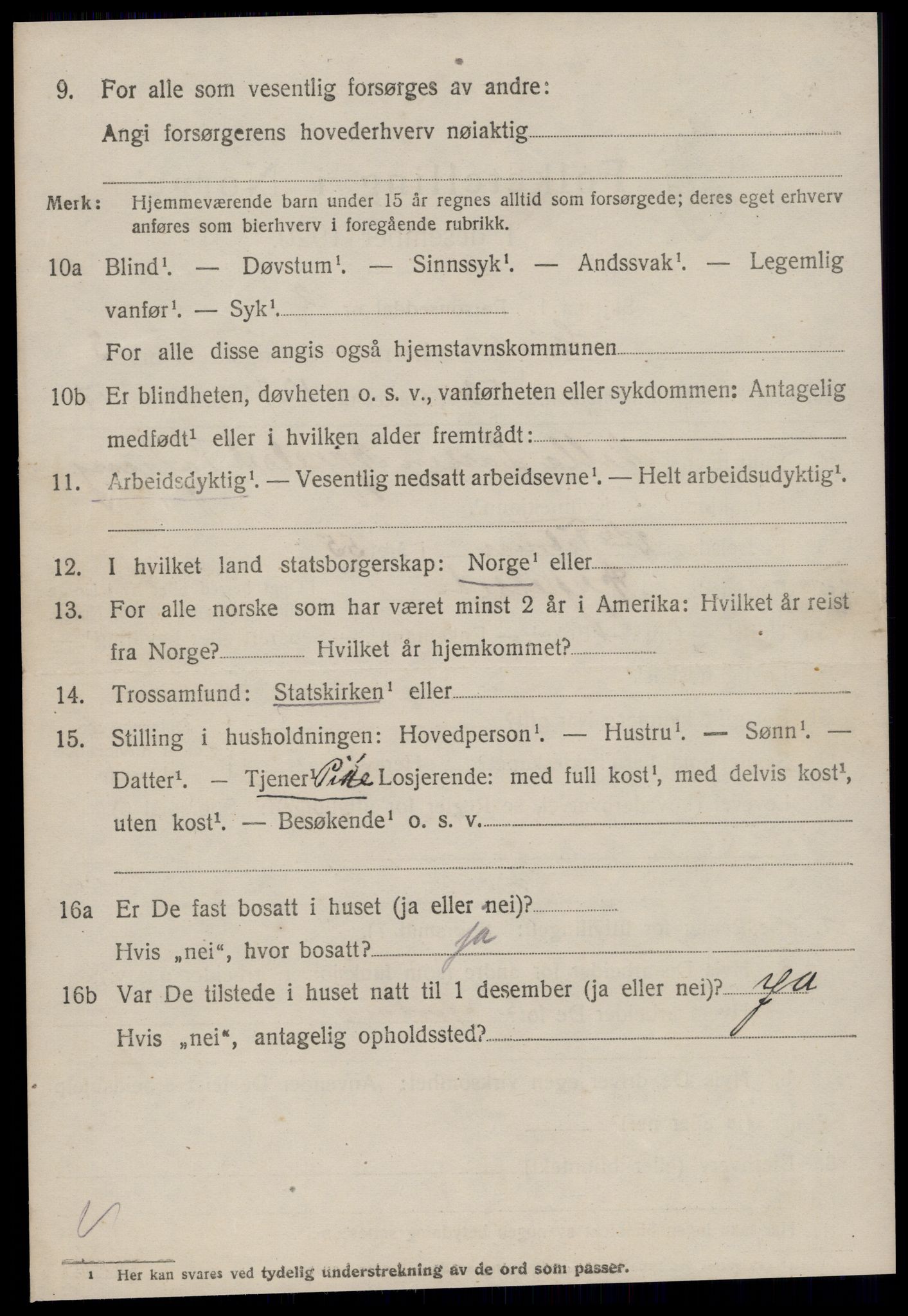 SAT, 1920 census for Giske, 1920, p. 2621