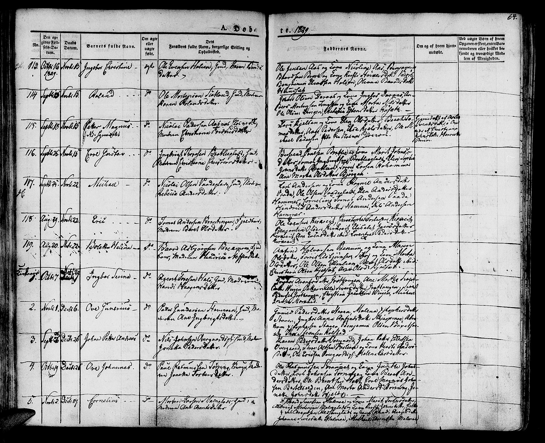 Ministerialprotokoller, klokkerbøker og fødselsregistre - Nord-Trøndelag, SAT/A-1458/741/L0390: Parish register (official) no. 741A04, 1822-1836, p. 64