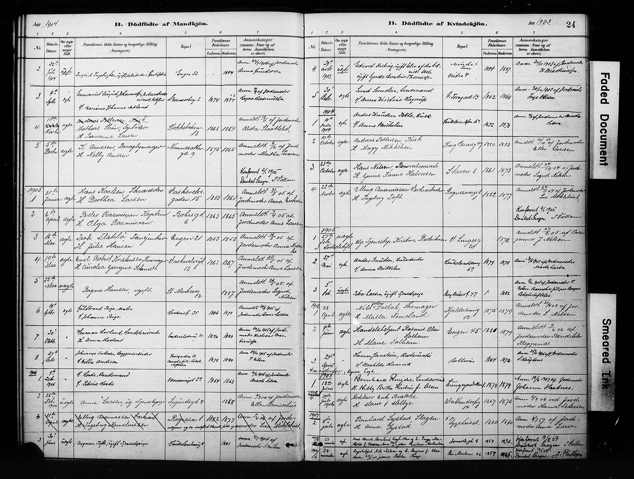 Domkirken sokneprestembete, SAB/A-74801/H/Hab/L0045: Parish register (copy) no. G 1, 1878-1916, p. 24