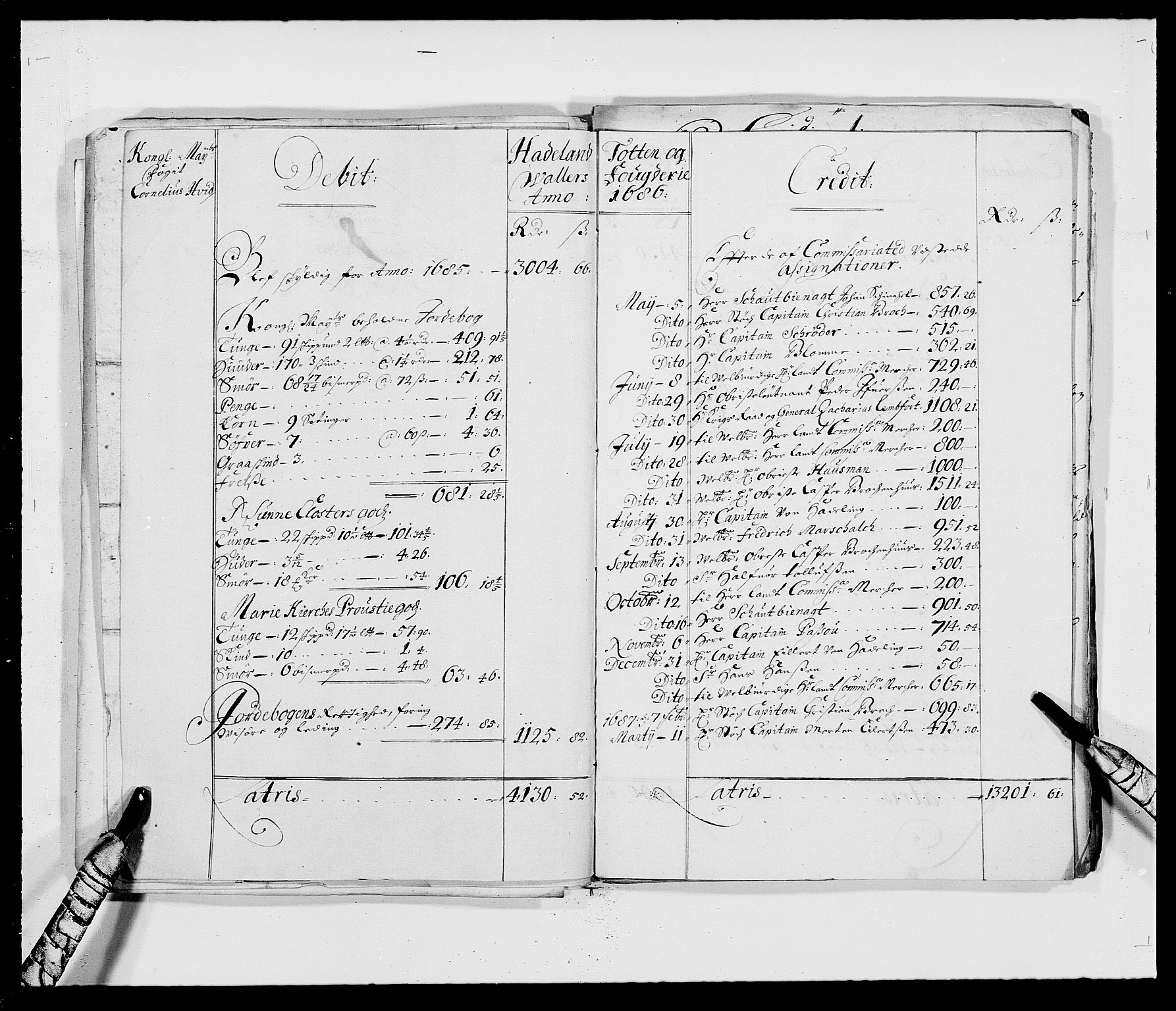 Rentekammeret inntil 1814, Reviderte regnskaper, Fogderegnskap, RA/EA-4092/R18/L1285: Fogderegnskap Hadeland, Toten og Valdres, 1686, p. 2