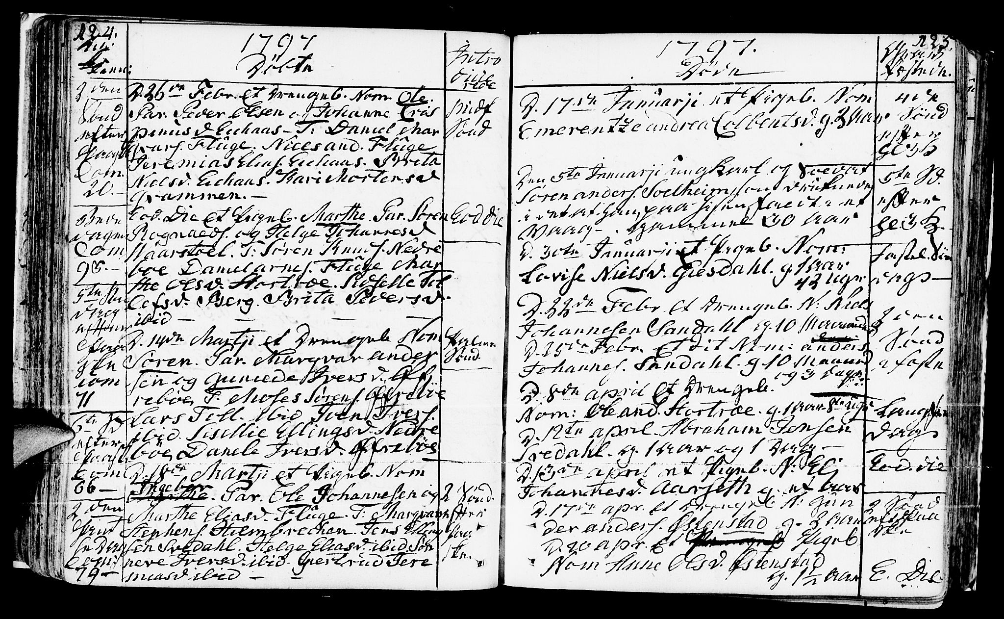 Jølster sokneprestembete, AV/SAB-A-80701/H/Haa/Haaa/L0005: Parish register (official) no. A 5, 1790-1821, p. 124-125