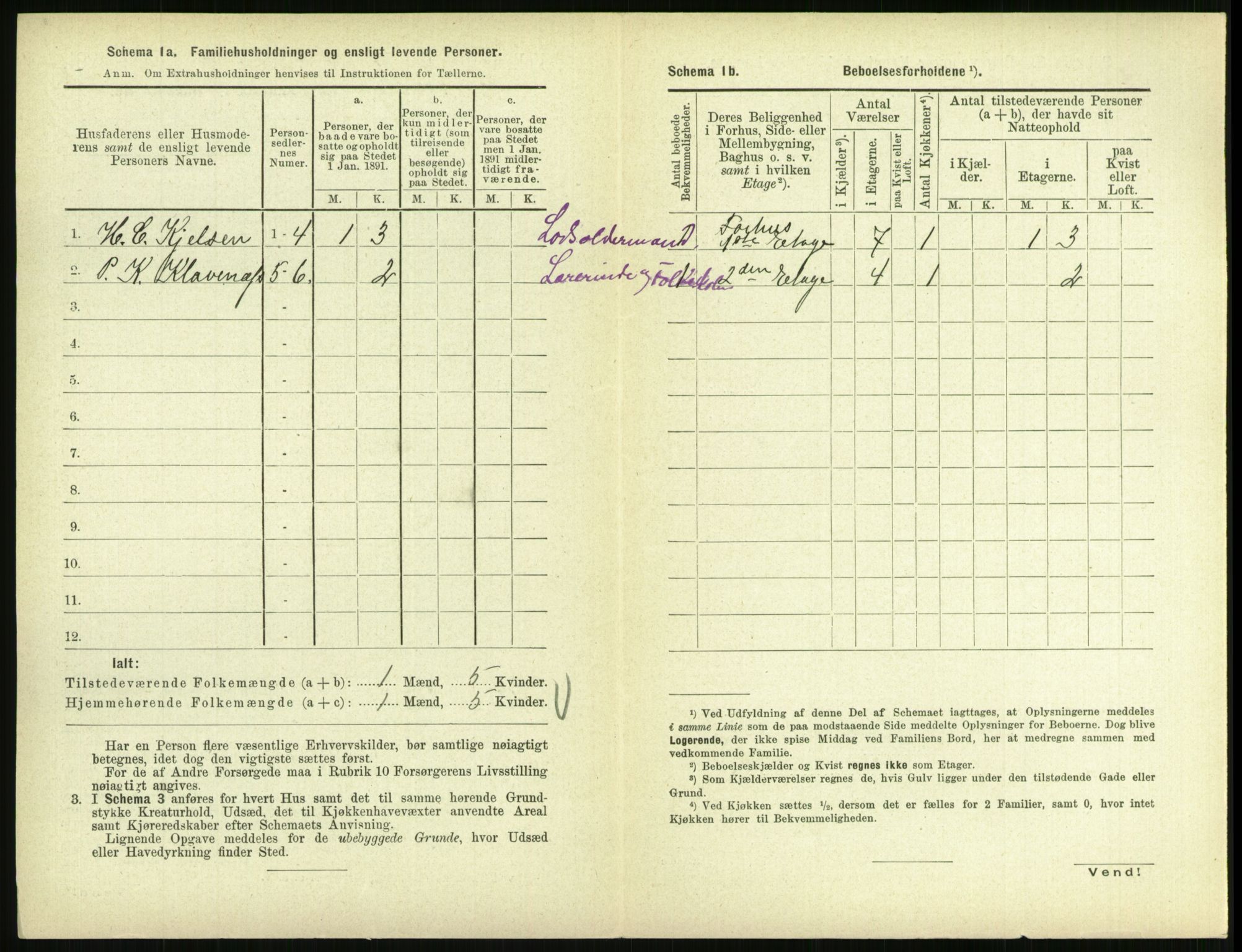 RA, 1891 census for 0707 Larvik, 1891, p. 1744