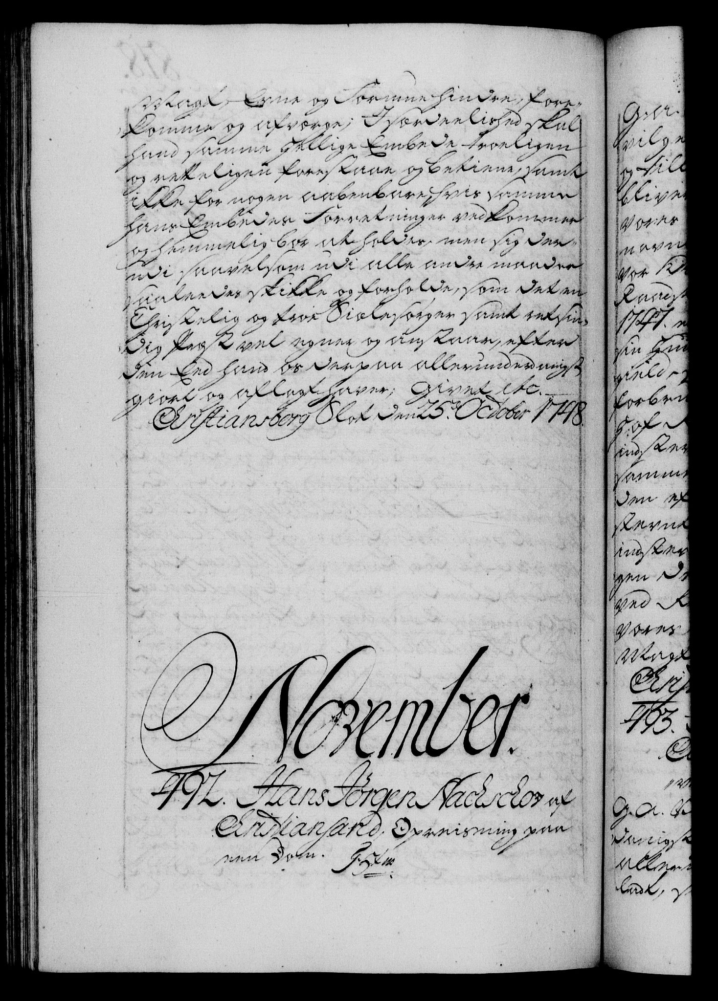 Danske Kanselli 1572-1799, RA/EA-3023/F/Fc/Fca/Fcaa/L0035: Norske registre, 1746-1748, p. 818b