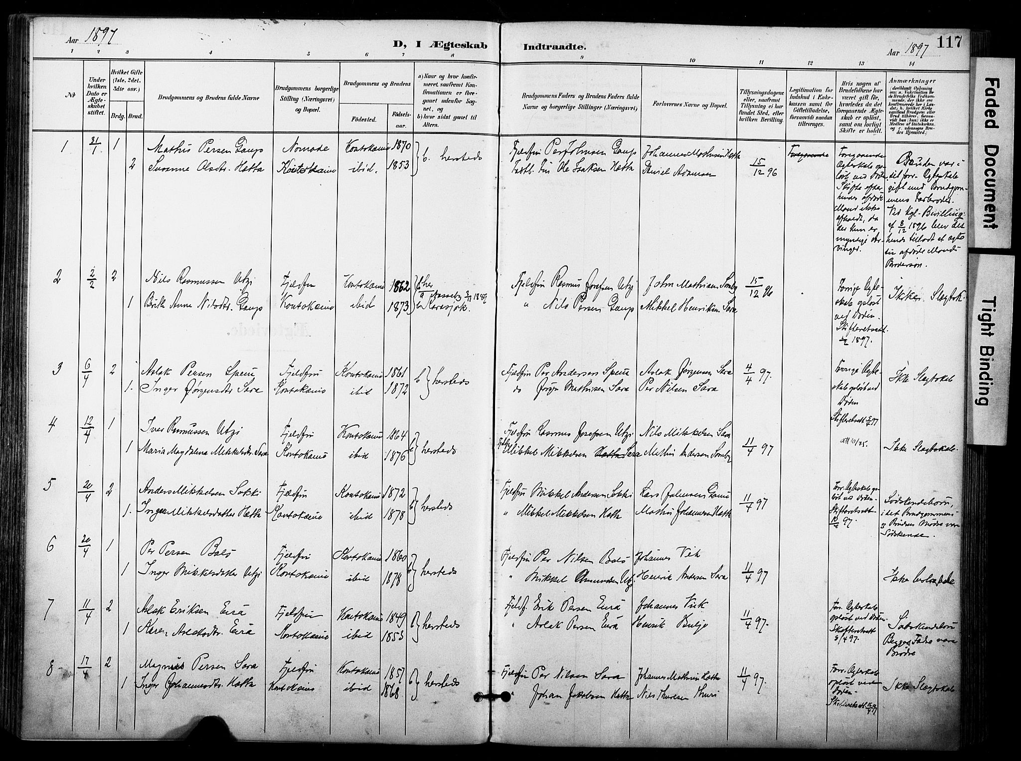 Kautokeino sokneprestembete, SATØ/S-1340/H/Ha/L0005.kirke: Parish register (official) no. 5, 1896-1916, p. 117