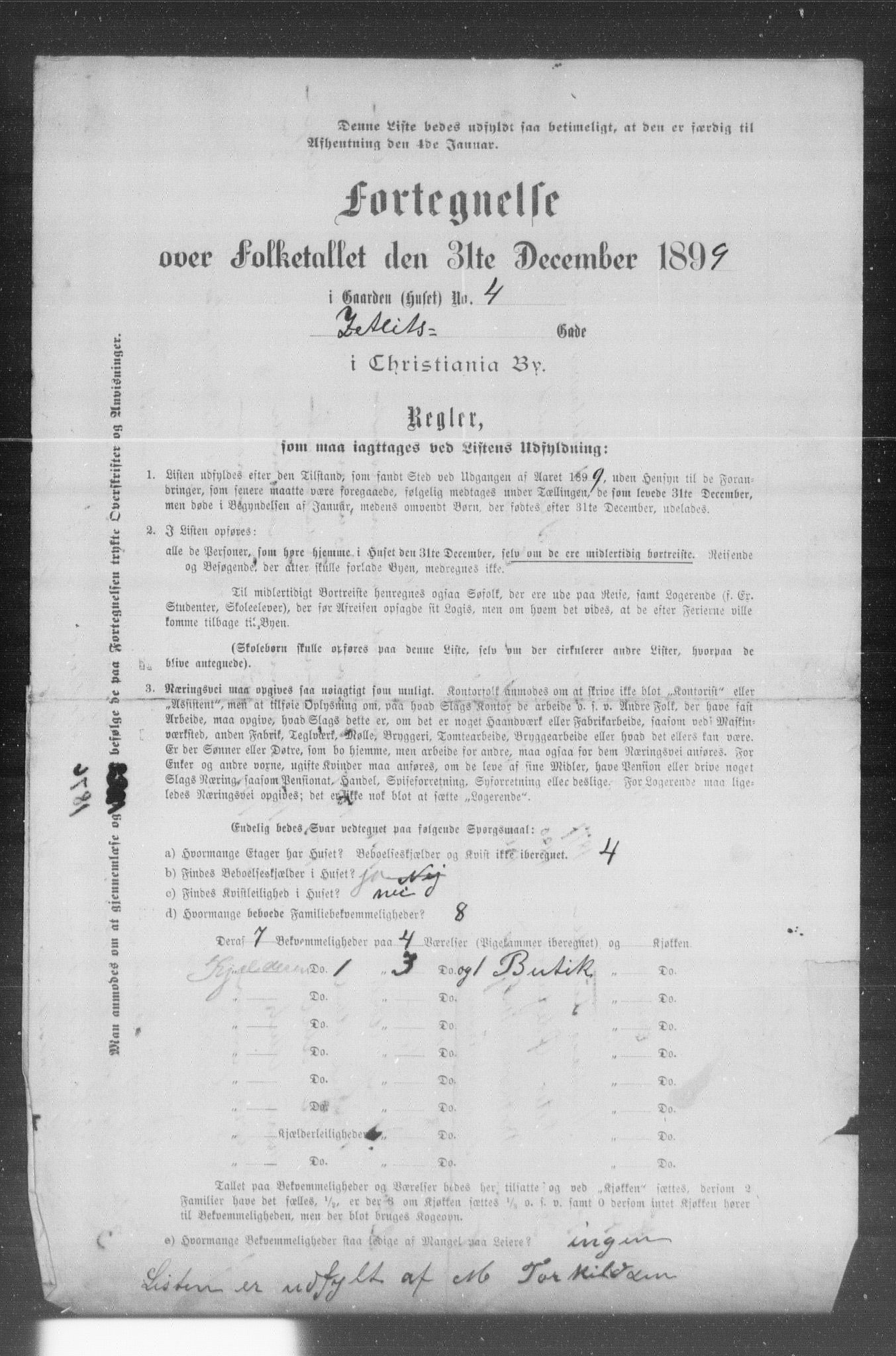 OBA, Municipal Census 1899 for Kristiania, 1899, p. 16513