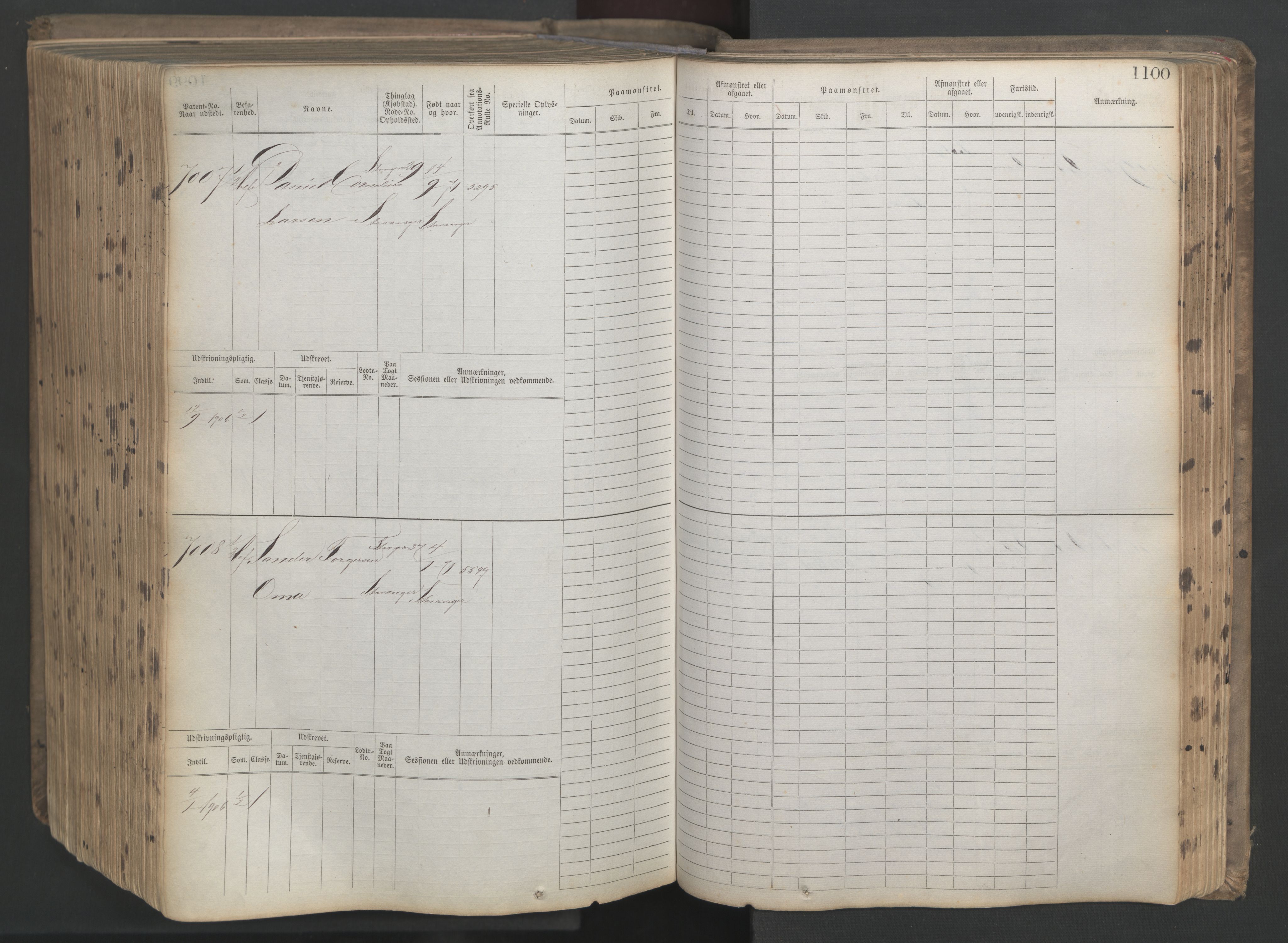 Stavanger sjømannskontor, AV/SAST-A-102006/F/Fb/Fbb/L0021: Sjøfartshovedrulle patnentnr. 6005-7204 (dublett), 1887, p. 506