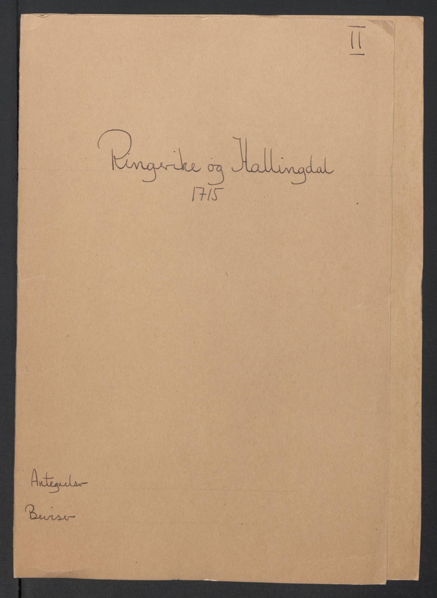 Rentekammeret inntil 1814, Reviderte regnskaper, Fogderegnskap, RA/EA-4092/R23/L1473: Fogderegnskap Ringerike og Hallingdal, 1715, p. 341