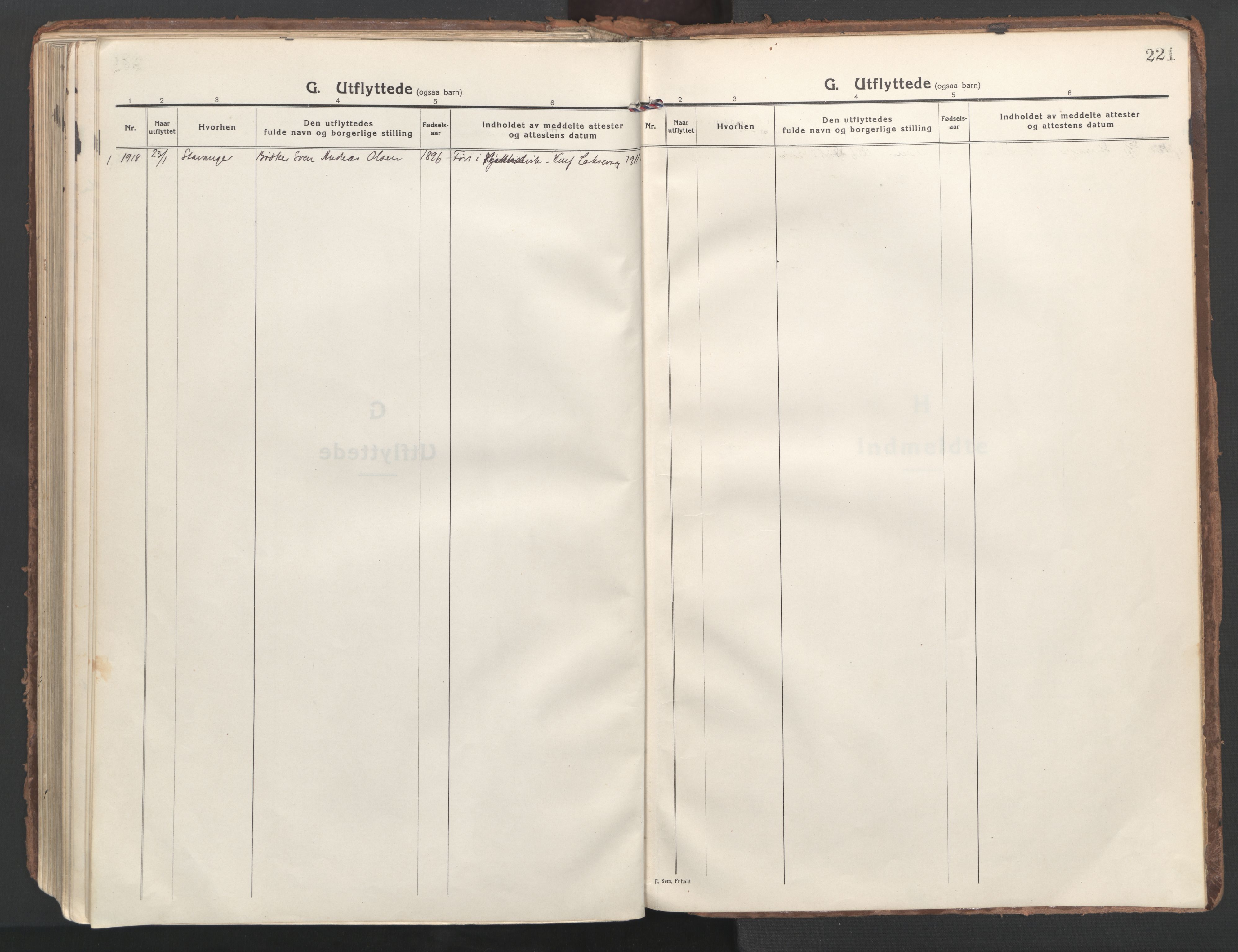 Laksevåg Sokneprestembete, AV/SAB-A-76501/H/Ha/Haa/Haaa/L0002: Parish register (official) no. A 2, 1917-1927, p. 221