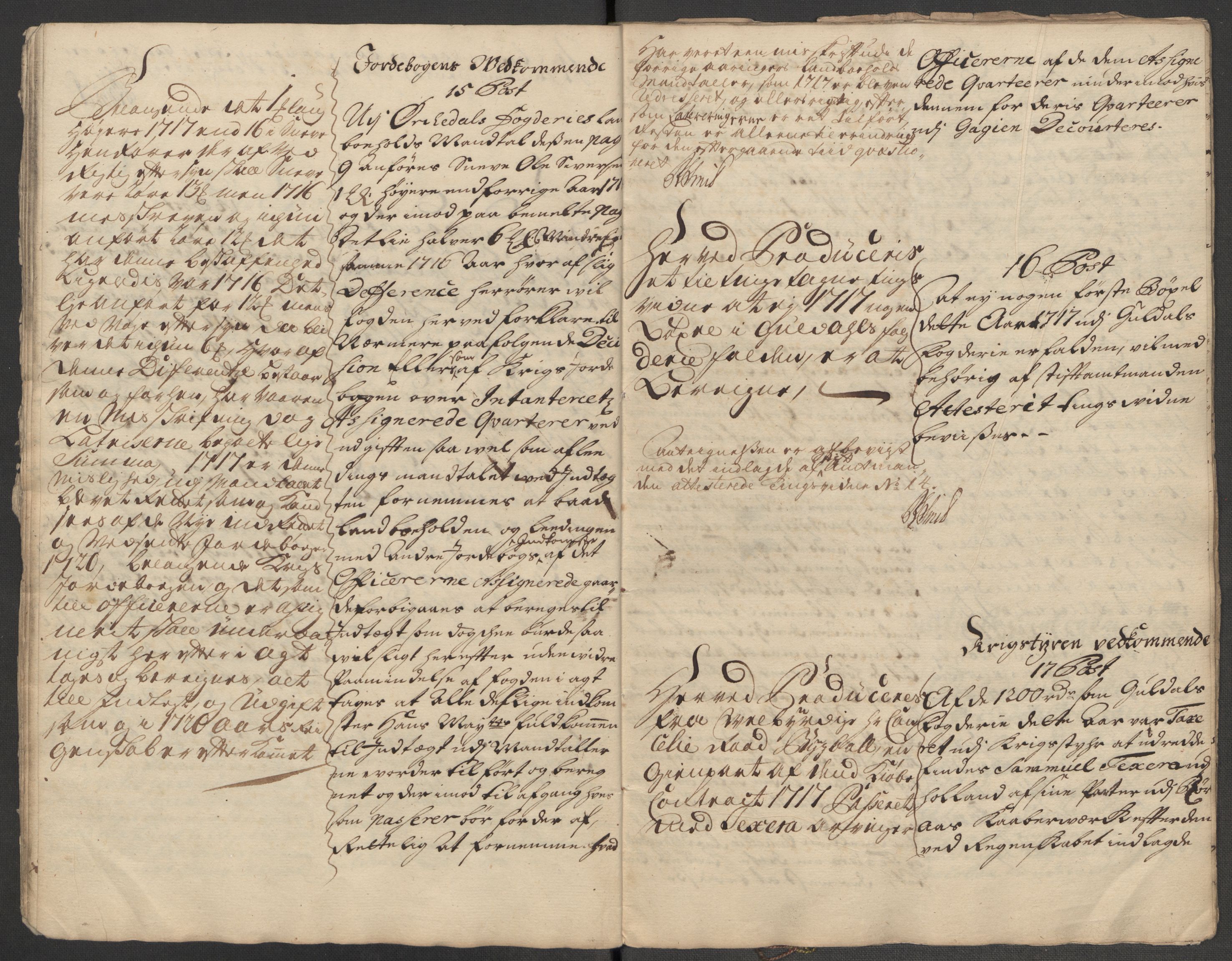 Rentekammeret inntil 1814, Reviderte regnskaper, Fogderegnskap, RA/EA-4092/R60/L3970: Fogderegnskap Orkdal og Gauldal, 1717, p. 15