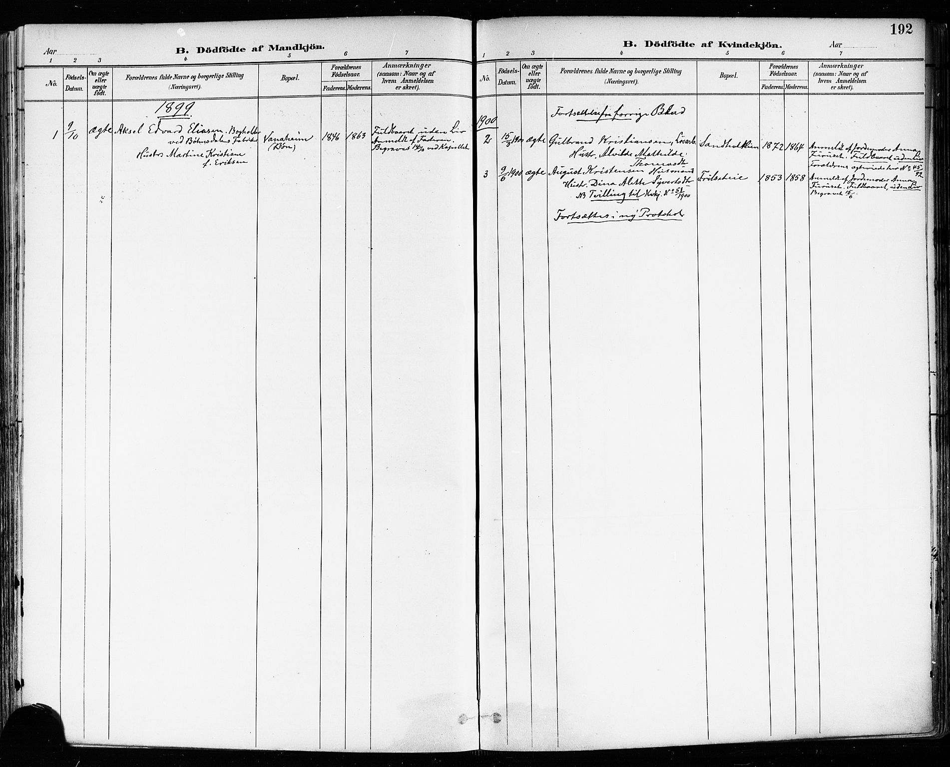 Eidsvoll prestekontor Kirkebøker, AV/SAO-A-10888/F/Fa/L0004: Parish register (official) no. I 4, 1891-1900, p. 192