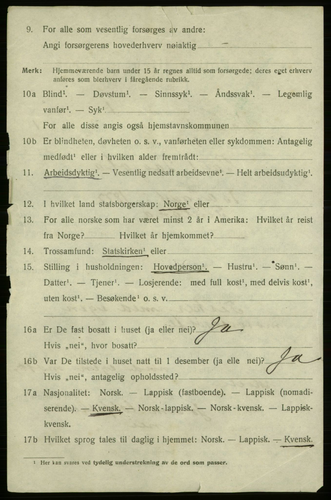 SATØ, 1920 census for Vadsø, 1920, p. 1406