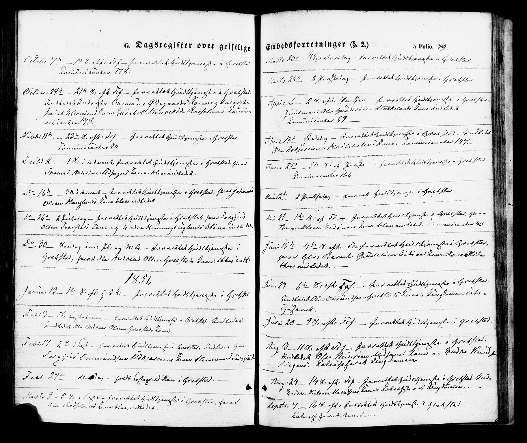 Søgne sokneprestkontor, AV/SAK-1111-0037/F/Fa/Faa/L0002: Parish register (official) no. A 2, 1854-1882, p. 369
