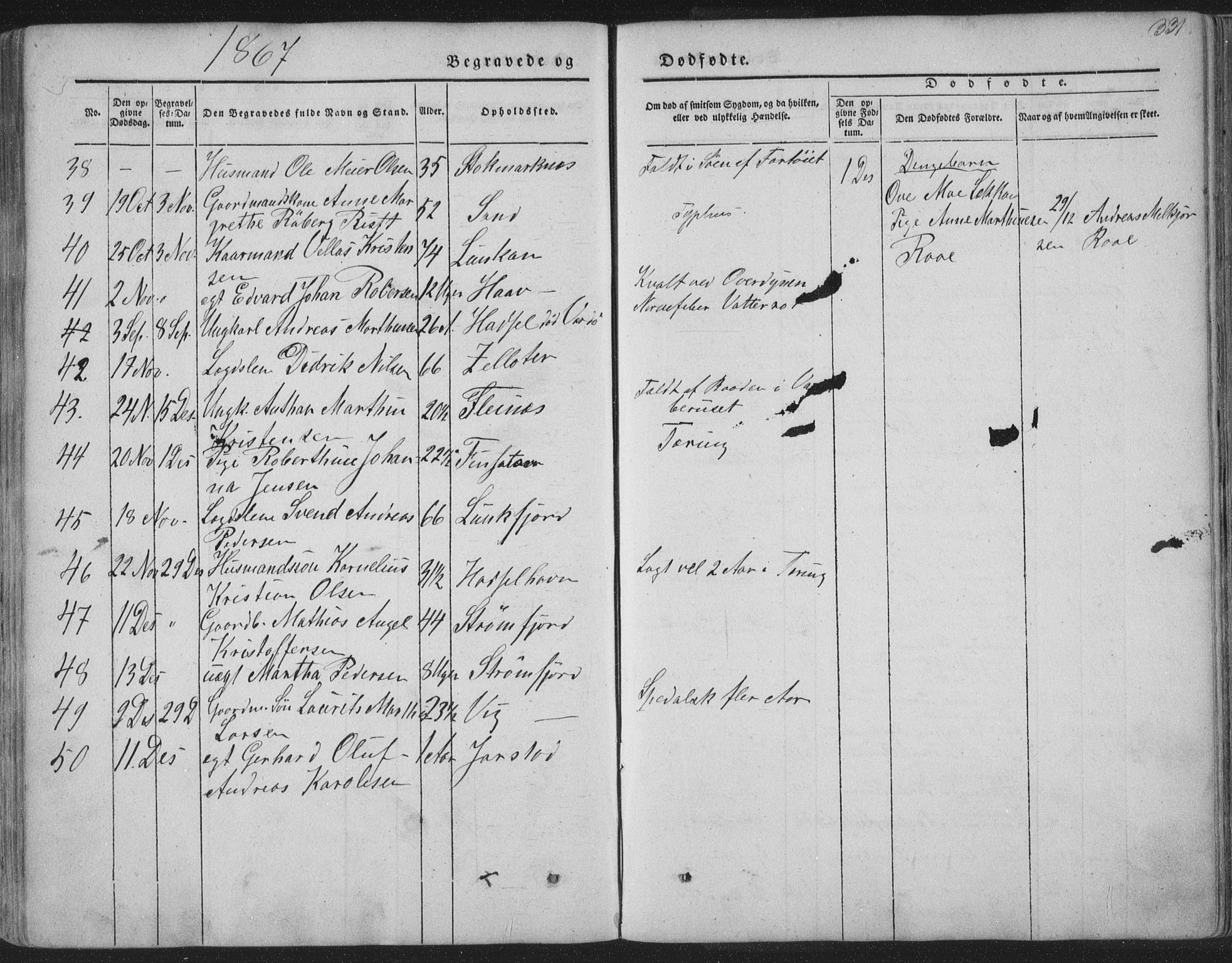 Ministerialprotokoller, klokkerbøker og fødselsregistre - Nordland, AV/SAT-A-1459/888/L1241: Parish register (official) no. 888A07, 1849-1869, p. 331