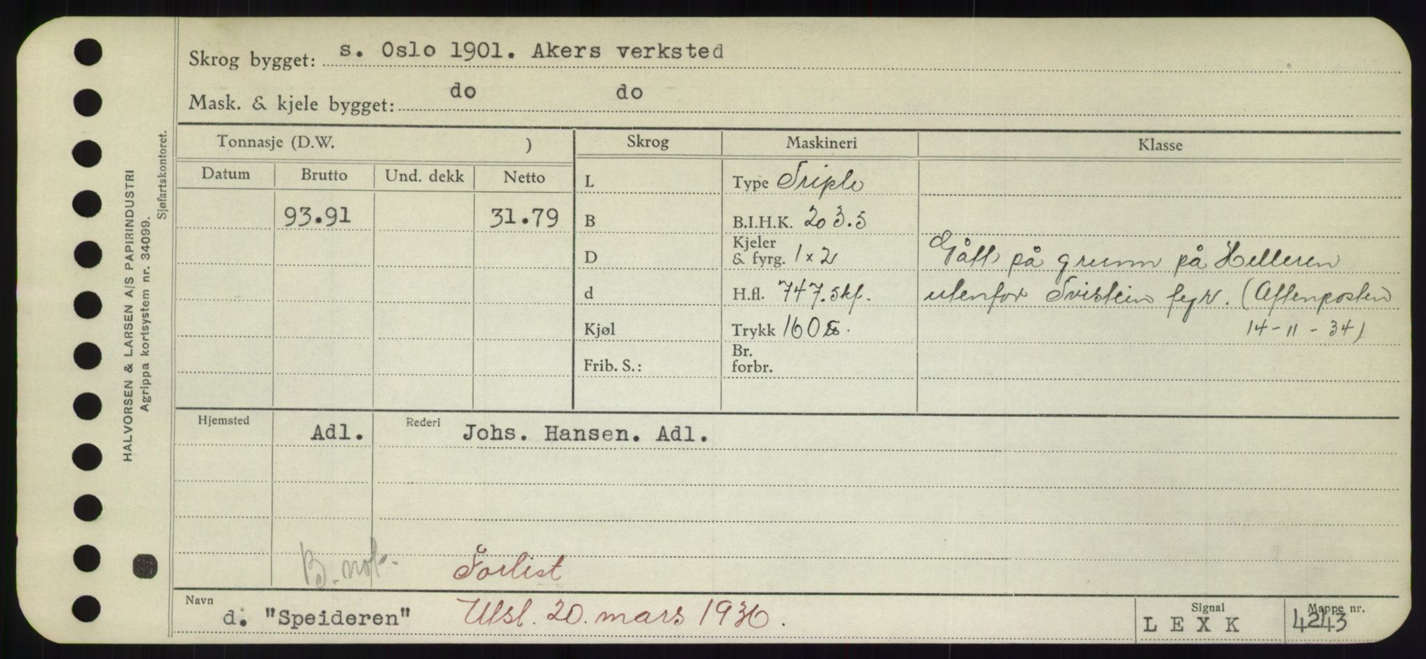 Sjøfartsdirektoratet med forløpere, Skipsmålingen, RA/S-1627/H/Hd/L0035: Fartøy, Sma-Spu, p. 425